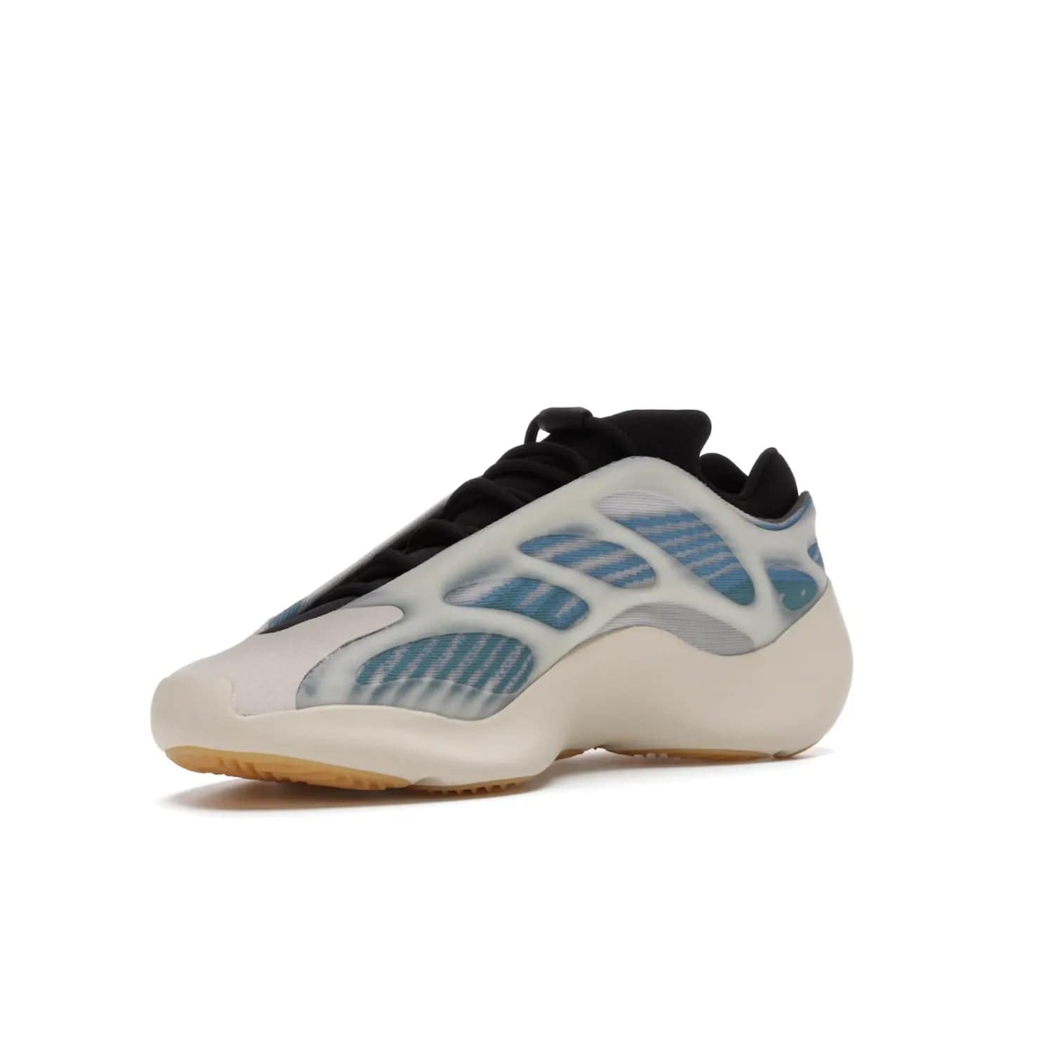 adidas Yeezy 700 V3 Kyanite - Image 15 - Only at www.BallersClubKickz.com - The adidas Yeezy 700 V3 Kyanite offers a layered design featuring a glow-in-the-dark TPU cage and a tonal cream-colored EVA foam midsole. With its herringbone-patterned outsole, the style and comfort of the sneaker will accompany you anywhere. Released in March 2021, it's a great addition to any sneaker wardrobe.