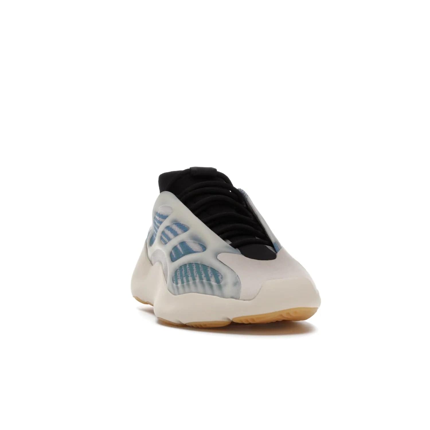 adidas Yeezy 700 V3 Kyanite - Image 8 - Only at www.BallersClubKickz.com - The adidas Yeezy 700 V3 Kyanite offers a layered design featuring a glow-in-the-dark TPU cage and a tonal cream-colored EVA foam midsole. With its herringbone-patterned outsole, the style and comfort of the sneaker will accompany you anywhere. Released in March 2021, it's a great addition to any sneaker wardrobe.