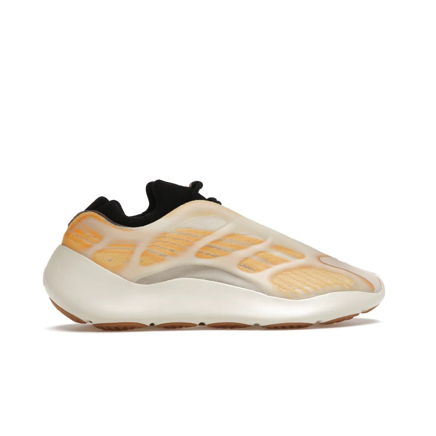 adidas Yeezy 700 V3 Mono Safflower - Image 36 - Only at www.BallersClubKickz.com - Fresh Yeezy 700 V3 Mono Safflower with a Primeknit upper, EVA foam sole, glow-in-the-dark lace caging, and cream-colored TPU accents. Released March 2021. Essential sneaker for any fashion enthusiast.