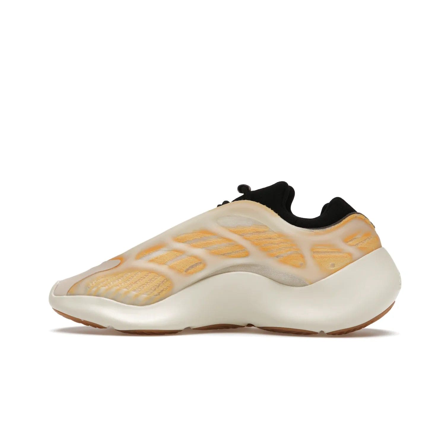 adidas Yeezy 700 V3 Mono Safflower - Image 20 - Only at www.BallersClubKickz.com - Fresh Yeezy 700 V3 Mono Safflower with a Primeknit upper, EVA foam sole, glow-in-the-dark lace caging, and cream-colored TPU accents. Released March 2021. Essential sneaker for any fashion enthusiast.
