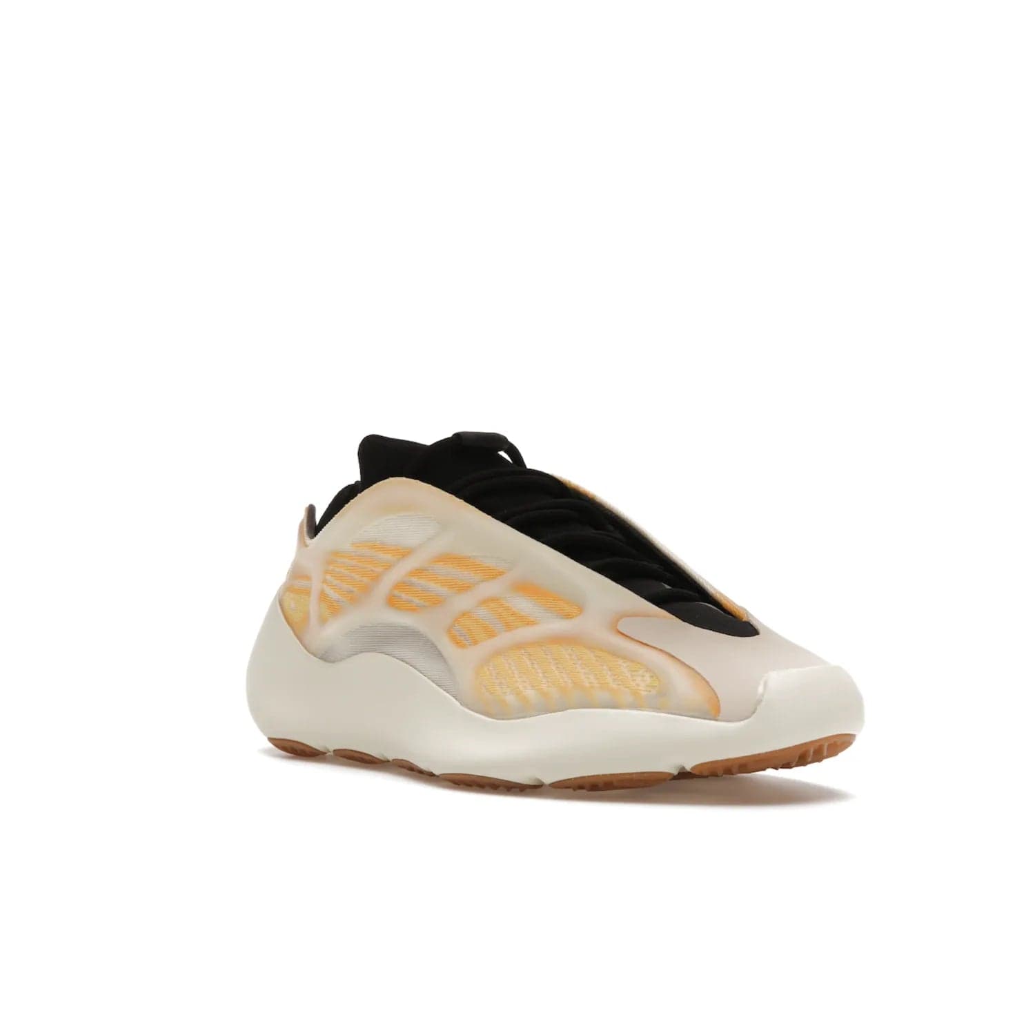 adidas Yeezy 700 V3 Mono Safflower - Image 6 - Only at www.BallersClubKickz.com - Fresh Yeezy 700 V3 Mono Safflower with a Primeknit upper, EVA foam sole, glow-in-the-dark lace caging, and cream-colored TPU accents. Released March 2021. Essential sneaker for any fashion enthusiast.