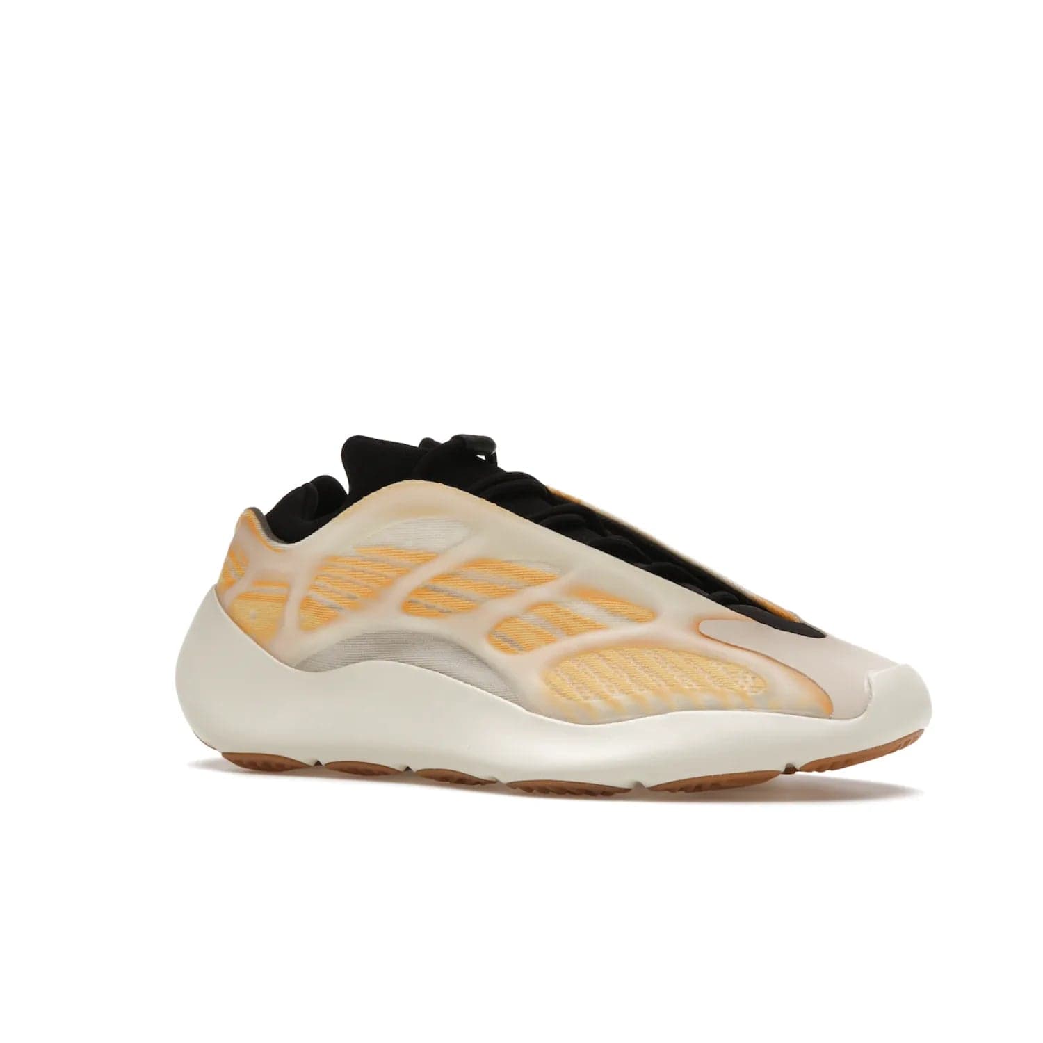 adidas Yeezy 700 V3 Mono Safflower - Image 4 - Only at www.BallersClubKickz.com - Fresh Yeezy 700 V3 Mono Safflower with a Primeknit upper, EVA foam sole, glow-in-the-dark lace caging, and cream-colored TPU accents. Released March 2021. Essential sneaker for any fashion enthusiast.