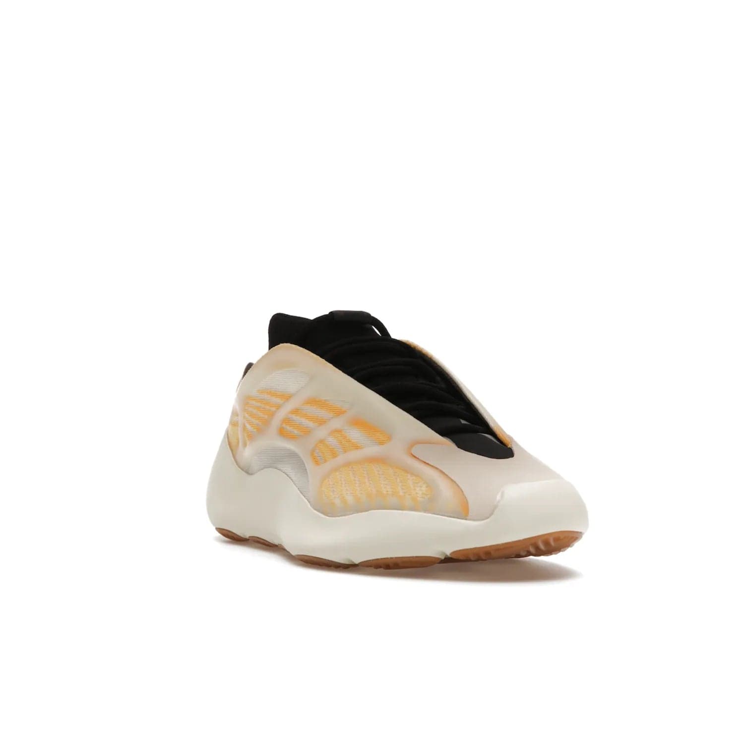 adidas Yeezy 700 V3 Mono Safflower - Image 7 - Only at www.BallersClubKickz.com - Fresh Yeezy 700 V3 Mono Safflower with a Primeknit upper, EVA foam sole, glow-in-the-dark lace caging, and cream-colored TPU accents. Released March 2021. Essential sneaker for any fashion enthusiast.