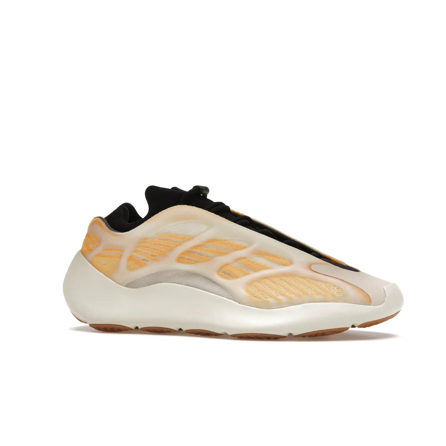 adidas Yeezy 700 V3 Mono Safflower - Image 3 - Only at www.BallersClubKickz.com - Fresh Yeezy 700 V3 Mono Safflower with a Primeknit upper, EVA foam sole, glow-in-the-dark lace caging, and cream-colored TPU accents. Released March 2021. Essential sneaker for any fashion enthusiast.