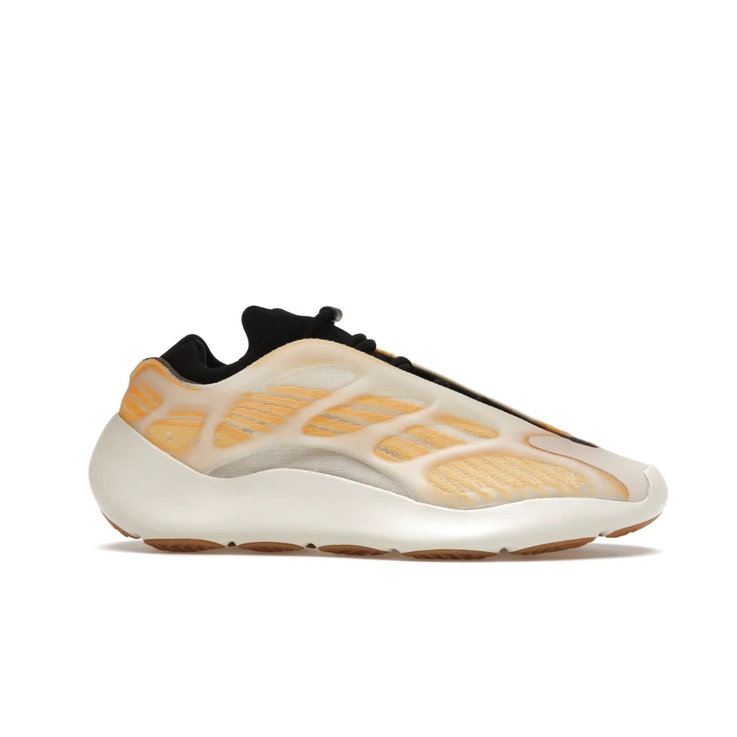 adidas Yeezy 700 V3 Mono Safflower - Image 2 - Only at www.BallersClubKickz.com - Fresh Yeezy 700 V3 Mono Safflower with a Primeknit upper, EVA foam sole, glow-in-the-dark lace caging, and cream-colored TPU accents. Released March 2021. Essential sneaker for any fashion enthusiast.