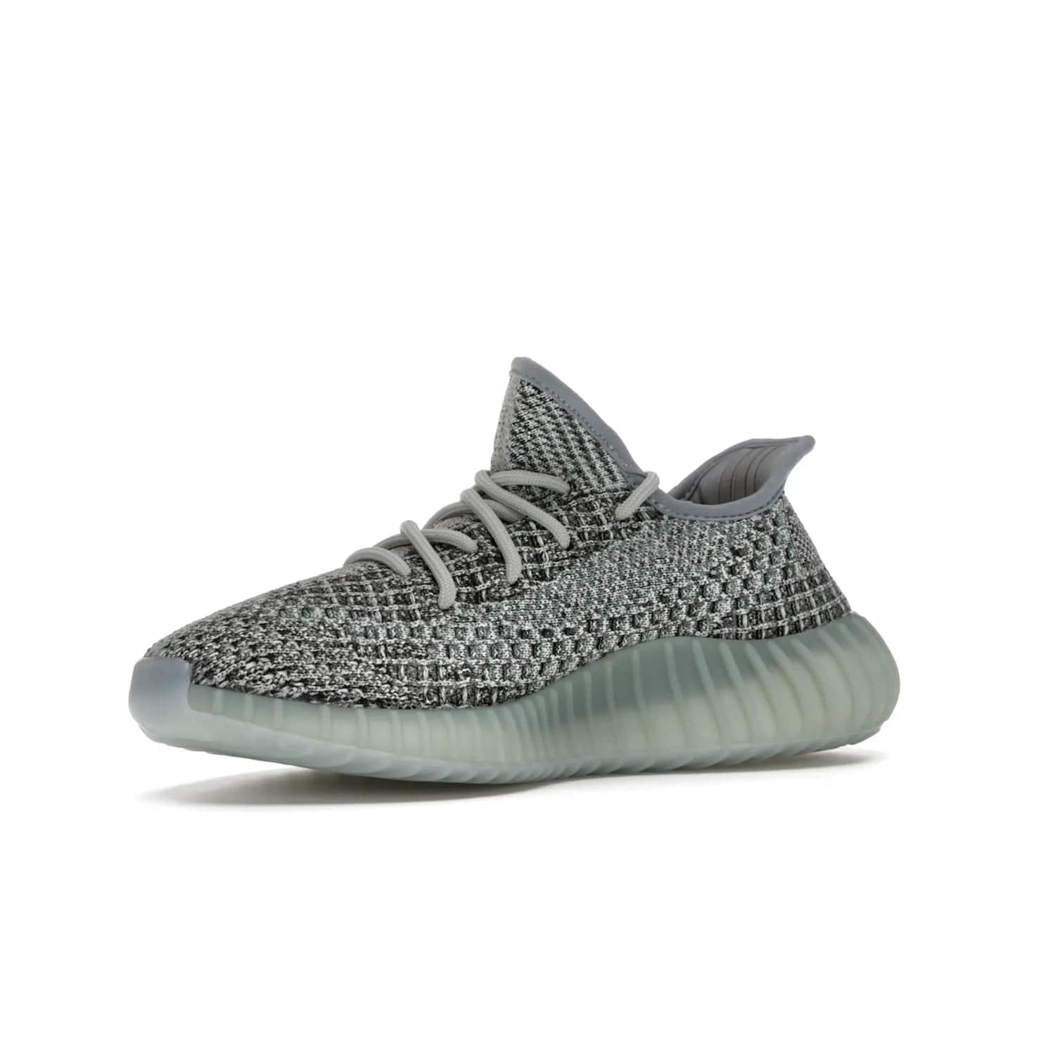 adidas Yeezy Boost 350 V2 Ash Blue - Image 16 - Only at www.BallersClubKickz.com - Must-have design made of engineered primeknit upper, comfortable sock-like upper and full-length Boost midsole, and semi-translucent rubber cage for added durability and style. The adidas Yeezy Boost 350 V2 Ash Blue blends timeless colors and comfort.
