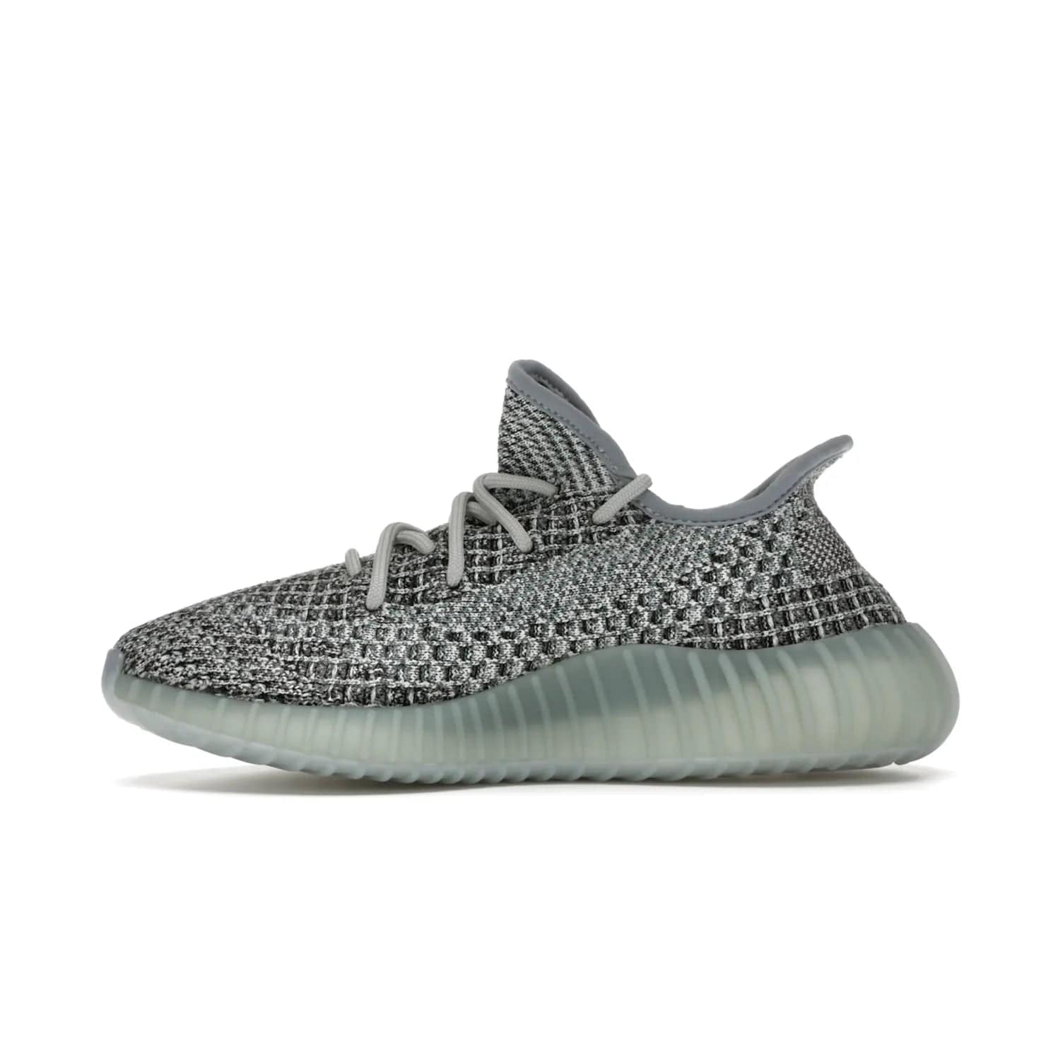 adidas Yeezy Boost 350 V2 Ash Blue - Image 19 - Only at www.BallersClubKickz.com - Must-have design made of engineered primeknit upper, comfortable sock-like upper and full-length Boost midsole, and semi-translucent rubber cage for added durability and style. The adidas Yeezy Boost 350 V2 Ash Blue blends timeless colors and comfort.