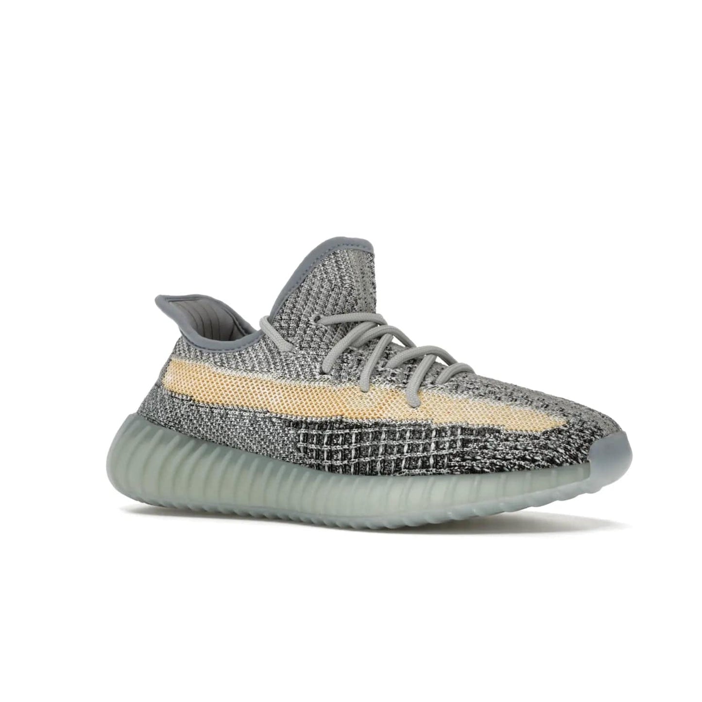 adidas Yeezy Boost 350 V2 Ash Blue - Image 4 - Only at www.BallersClubKickz.com - Must-have design made of engineered primeknit upper, comfortable sock-like upper and full-length Boost midsole, and semi-translucent rubber cage for added durability and style. The adidas Yeezy Boost 350 V2 Ash Blue blends timeless colors and comfort.