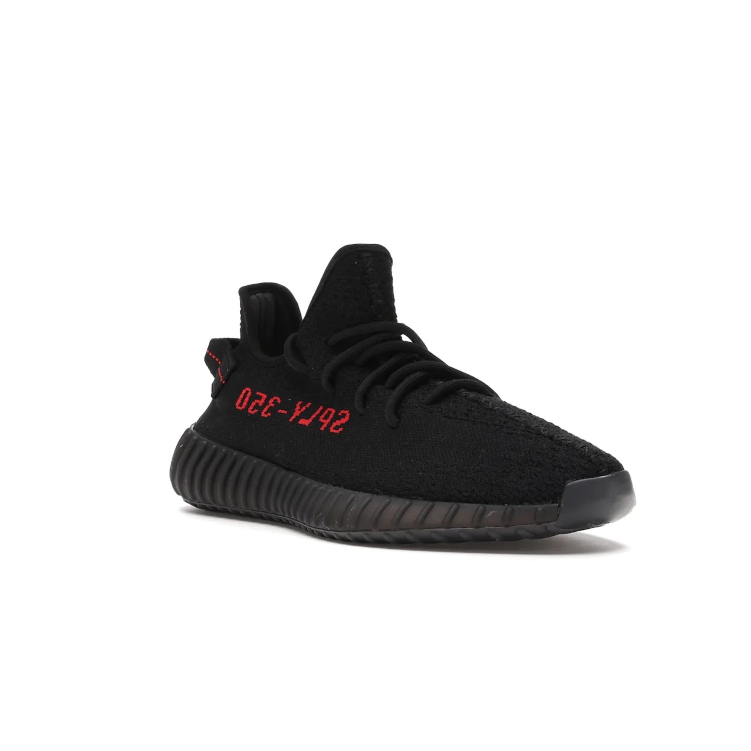 adidas Yeezy Boost 350 V2 Black Red (2017/2020) - Image 6 - Only at www.BallersClubKickz.com - Adidas Yeezy Boost 350 V2 Black Red: a classic colorway featuring black Primeknit upper, BOOST cushioning system, and iconic "SPLY-350" text. Released in 2017 for a retail price of $220.