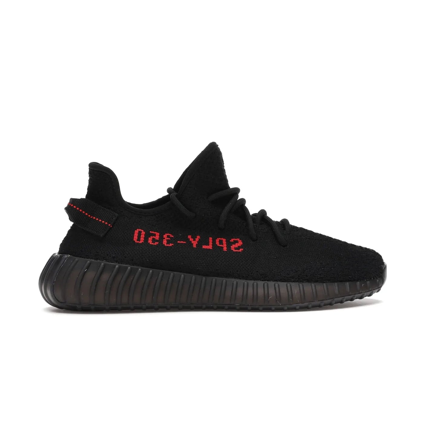adidas Yeezy Boost 350 V2 Black Red (2017/2020) - Image 36 - Only at www.BallersClubKickz.com - Adidas Yeezy Boost 350 V2 Black Red: a classic colorway featuring black Primeknit upper, BOOST cushioning system, and iconic "SPLY-350" text. Released in 2017 for a retail price of $220.