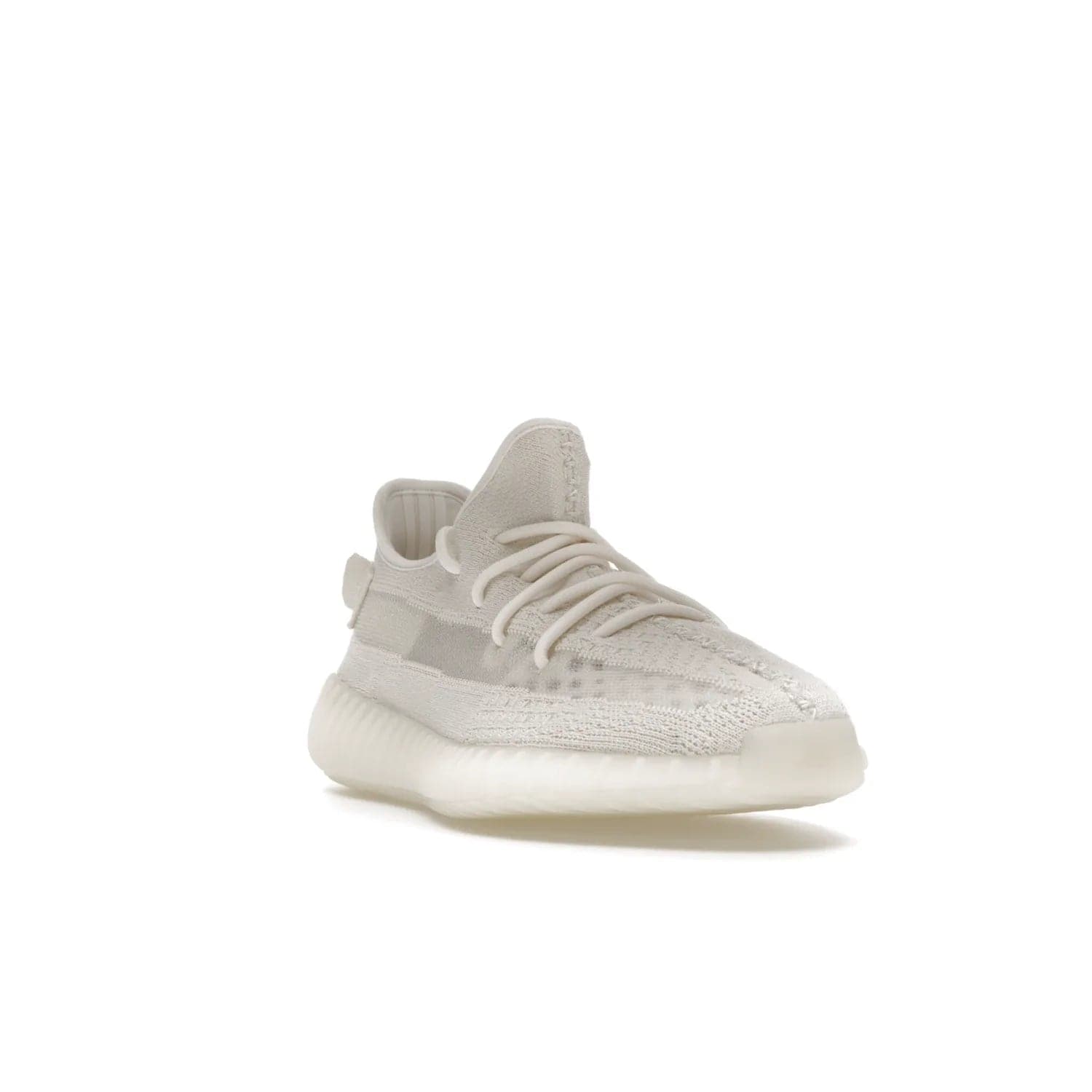 adidas Yeezy Boost 350 V2 Bone - Image 7 - Only at www.BallersClubKickz.com - Grab the stylish and comfortable adidas Yeezy Boost 350 V2 Bone in March 2022. This sneaker features a triple white Primeknit upper, mesh side stripes and canvas heel tabs, sitting atop a semi-translucent sole with Boost technology. Sure to keep your feet comfortable and stylish!