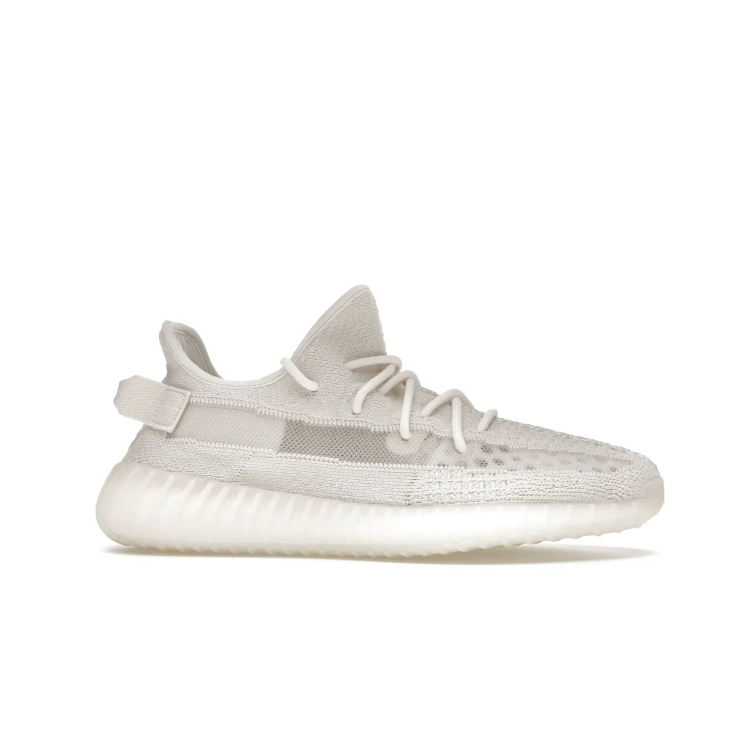 adidas Yeezy Boost 350 V2 Bone - Image 2 - Only at www.BallersClubKickz.com - Grab the stylish and comfortable adidas Yeezy Boost 350 V2 Bone in March 2022. This sneaker features a triple white Primeknit upper, mesh side stripes and canvas heel tabs, sitting atop a semi-translucent sole with Boost technology. Sure to keep your feet comfortable and stylish!