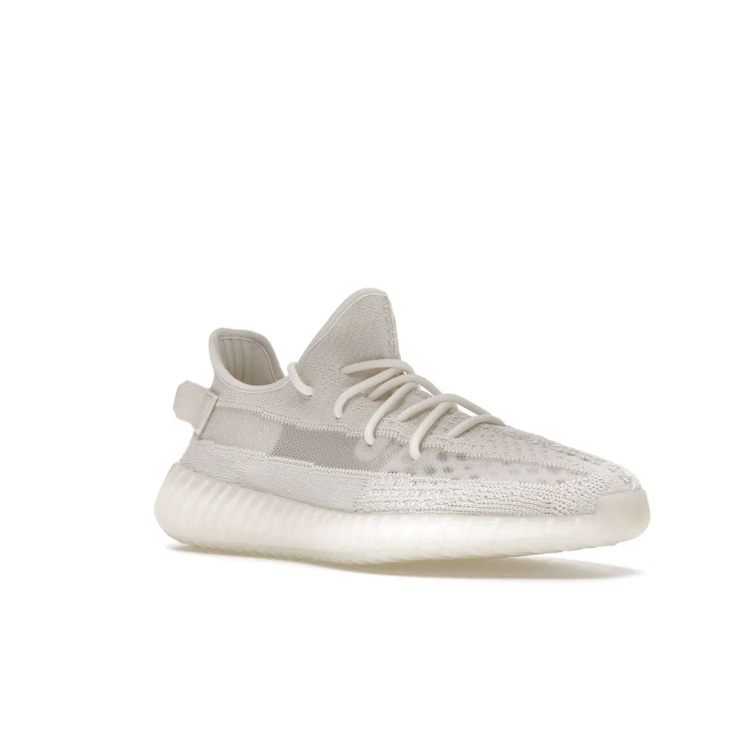 adidas Yeezy Boost 350 V2 Bone - Image 5 - Only at www.BallersClubKickz.com - Grab the stylish and comfortable adidas Yeezy Boost 350 V2 Bone in March 2022. This sneaker features a triple white Primeknit upper, mesh side stripes and canvas heel tabs, sitting atop a semi-translucent sole with Boost technology. Sure to keep your feet comfortable and stylish!