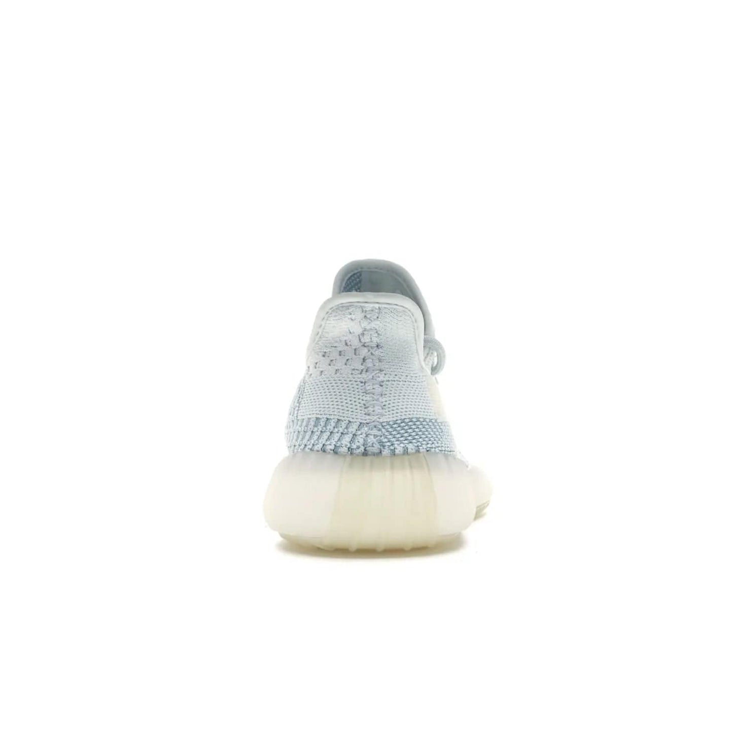 adidas Yeezy Boost 350 V2 Cloud White (Non-Reflective) - Image 28 - Only at www.BallersClubKickz.com - Adidas Yeezy Boost 350 V2 Cloud White (Non-Reflective) features Primeknit fabric and a unique, eye-catching design of cream, bluish-white, and transparent strip. Step out in timeless style with this eye-catching sneaker.