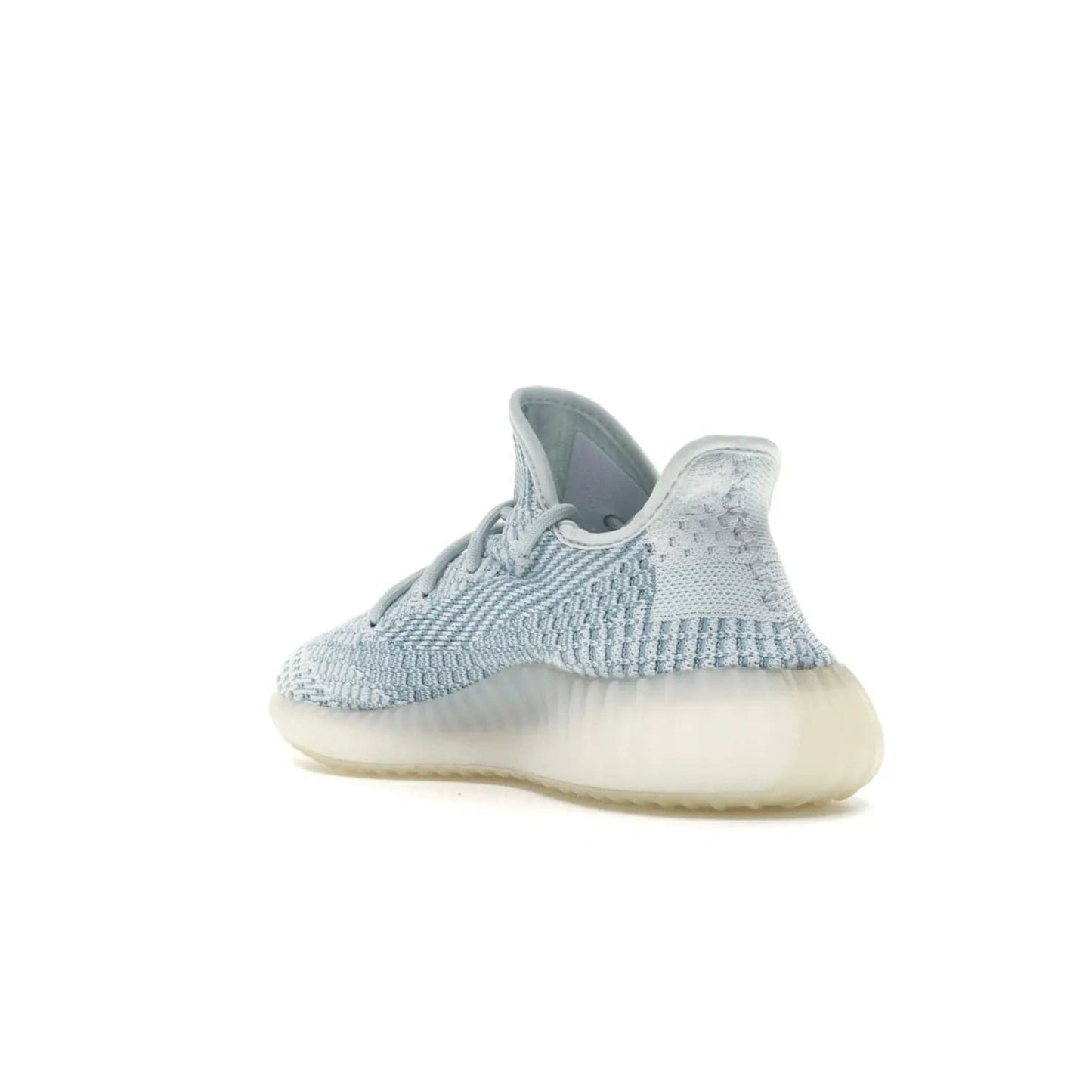 adidas Yeezy Boost 350 V2 Cloud White (Non-Reflective) - Image 24 - Only at www.BallersClubKickz.com - Adidas Yeezy Boost 350 V2 Cloud White (Non-Reflective) features Primeknit fabric and a unique, eye-catching design of cream, bluish-white, and transparent strip. Step out in timeless style with this eye-catching sneaker.