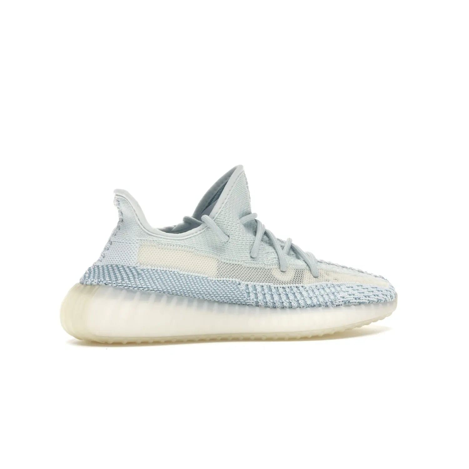 adidas Yeezy Boost 350 V2 Cloud White (Non-Reflective) - Image 35 - Only at www.BallersClubKickz.com - Adidas Yeezy Boost 350 V2 Cloud White (Non-Reflective) features Primeknit fabric and a unique, eye-catching design of cream, bluish-white, and transparent strip. Step out in timeless style with this eye-catching sneaker.