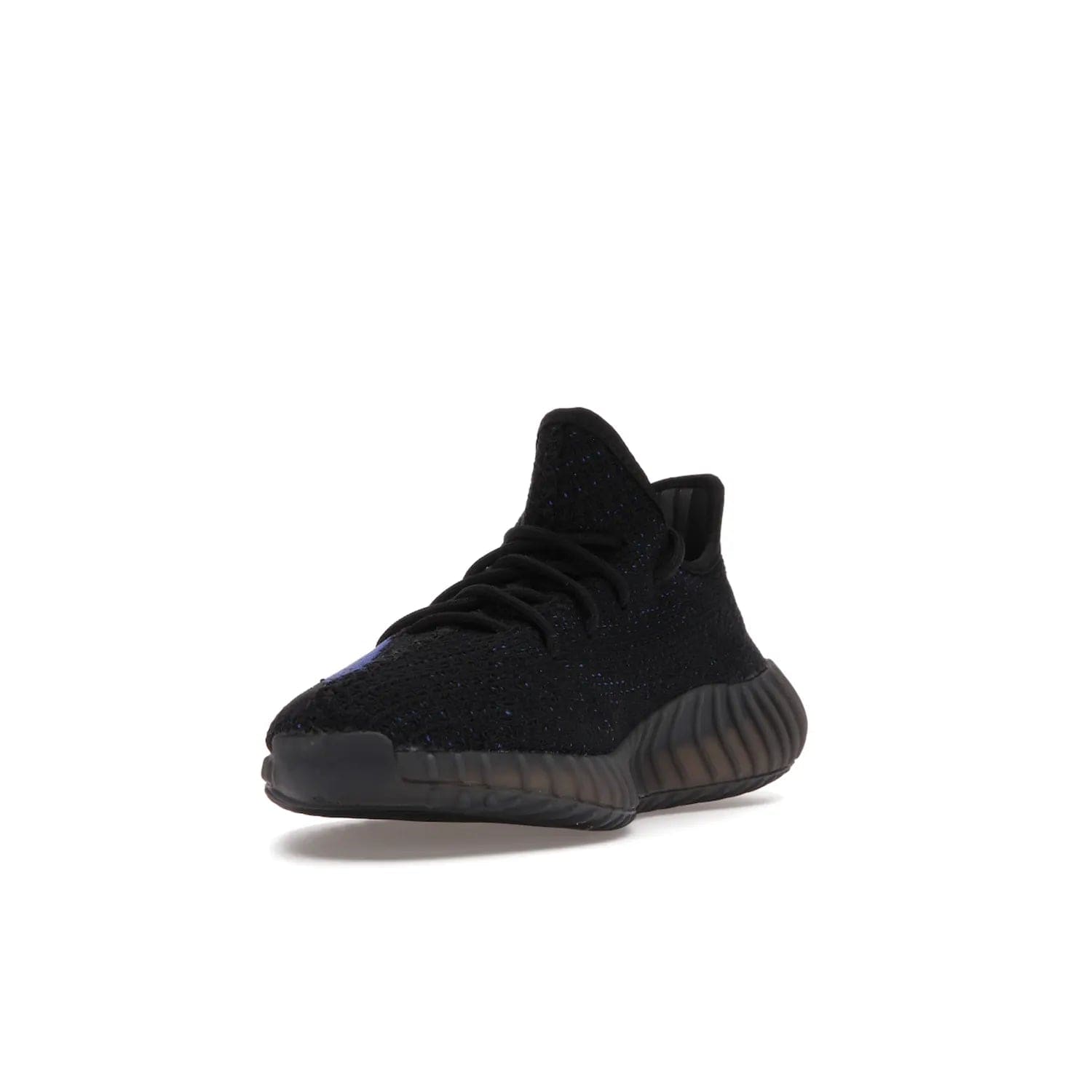 adidas Yeezy Boost 350 V2 Dazzling Blue - Image 13 - Only at www.BallersClubKickz.com - Shop the Adidas Yeezy 350 V2 Dazzling Blue, featuring a solid black Primeknit upper, Dazzling Blue side stripe, “SPLY-350” text, and a muted Boost sole. Releasing Feb 2022, this style is perfect for any shoe fan.