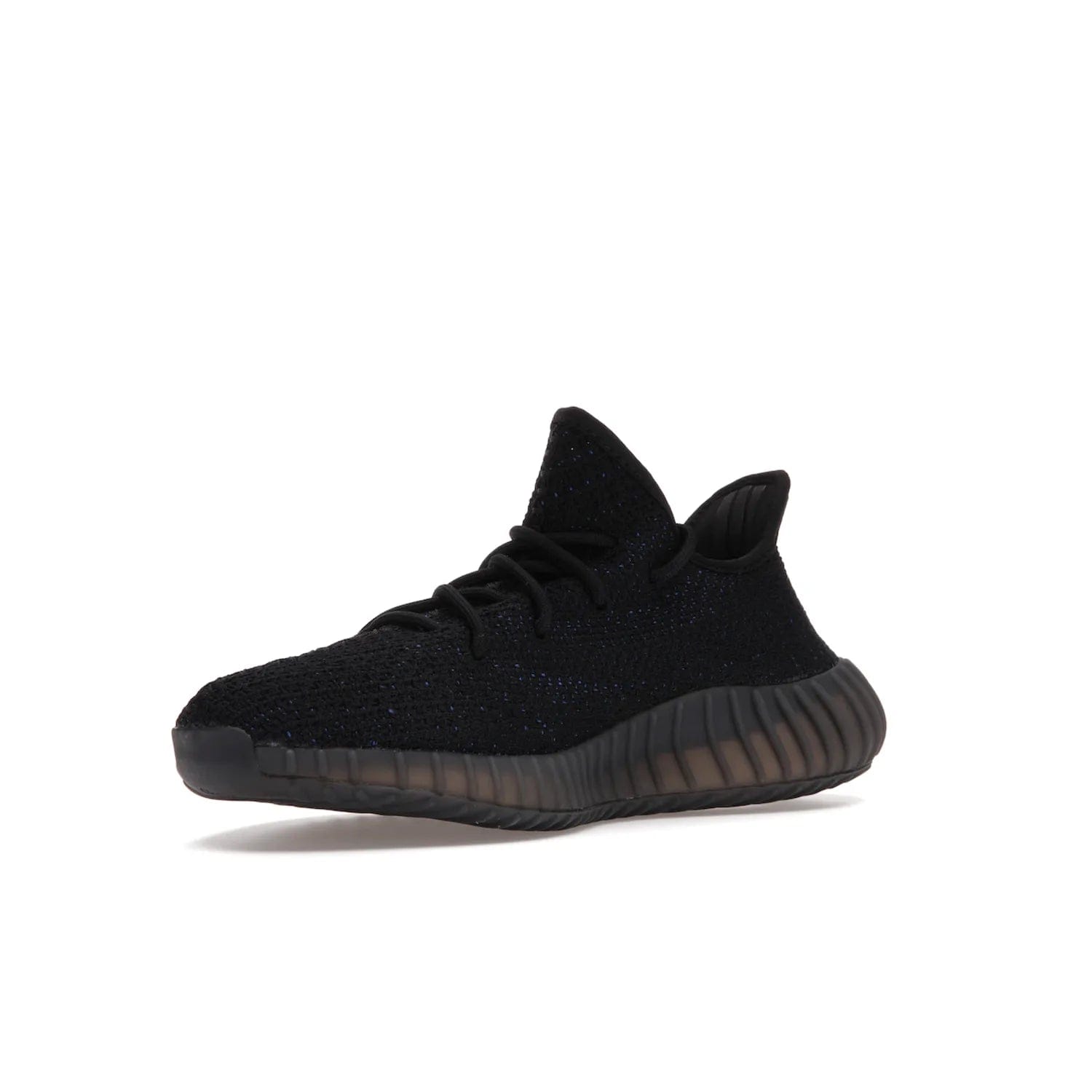 adidas Yeezy Boost 350 V2 Dazzling Blue - Image 15 - Only at www.BallersClubKickz.com - Shop the Adidas Yeezy 350 V2 Dazzling Blue, featuring a solid black Primeknit upper, Dazzling Blue side stripe, “SPLY-350” text, and a muted Boost sole. Releasing Feb 2022, this style is perfect for any shoe fan.