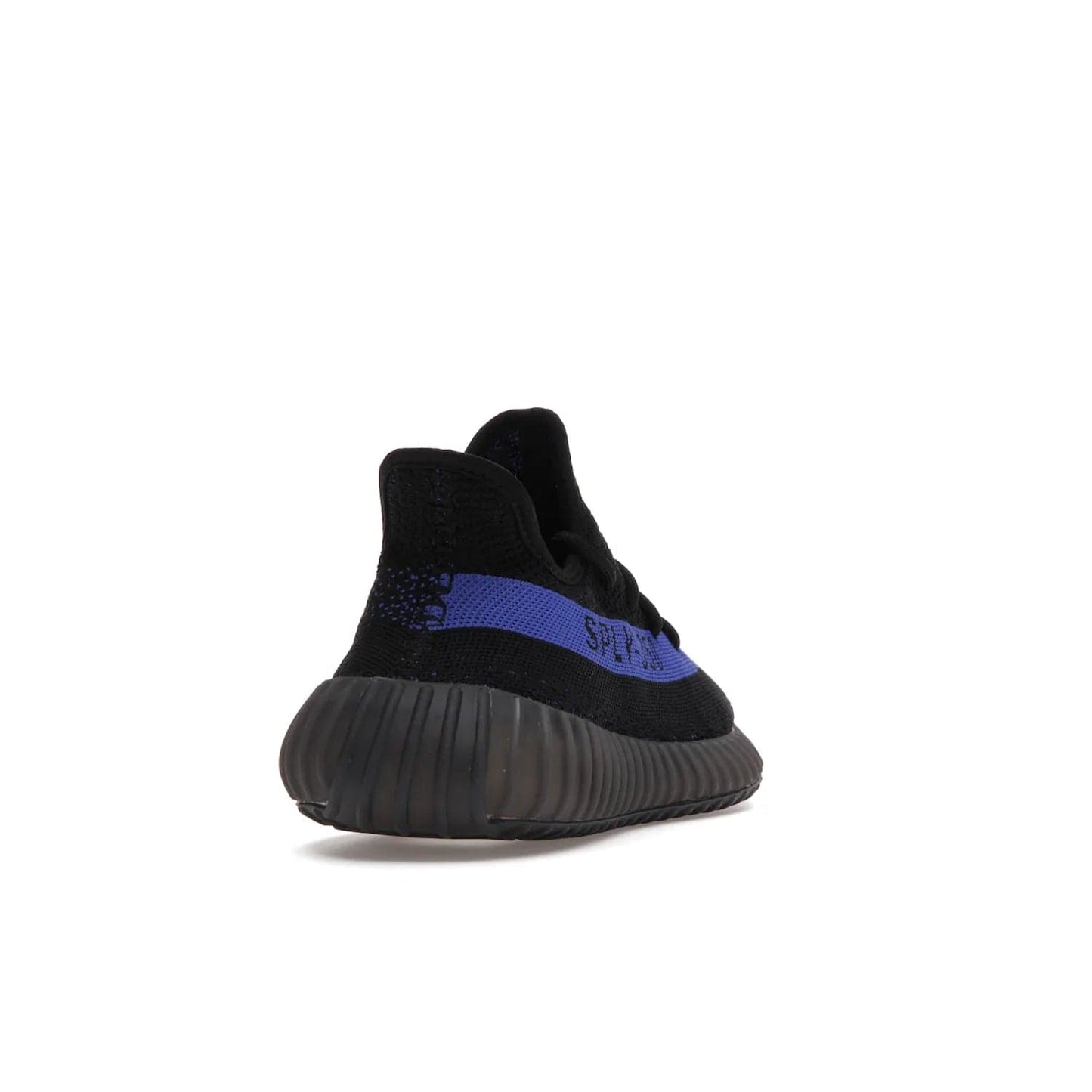 adidas Yeezy Boost 350 V2 Dazzling Blue - Image 30 - Only at www.BallersClubKickz.com - Shop the Adidas Yeezy 350 V2 Dazzling Blue, featuring a solid black Primeknit upper, Dazzling Blue side stripe, “SPLY-350” text, and a muted Boost sole. Releasing Feb 2022, this style is perfect for any shoe fan.