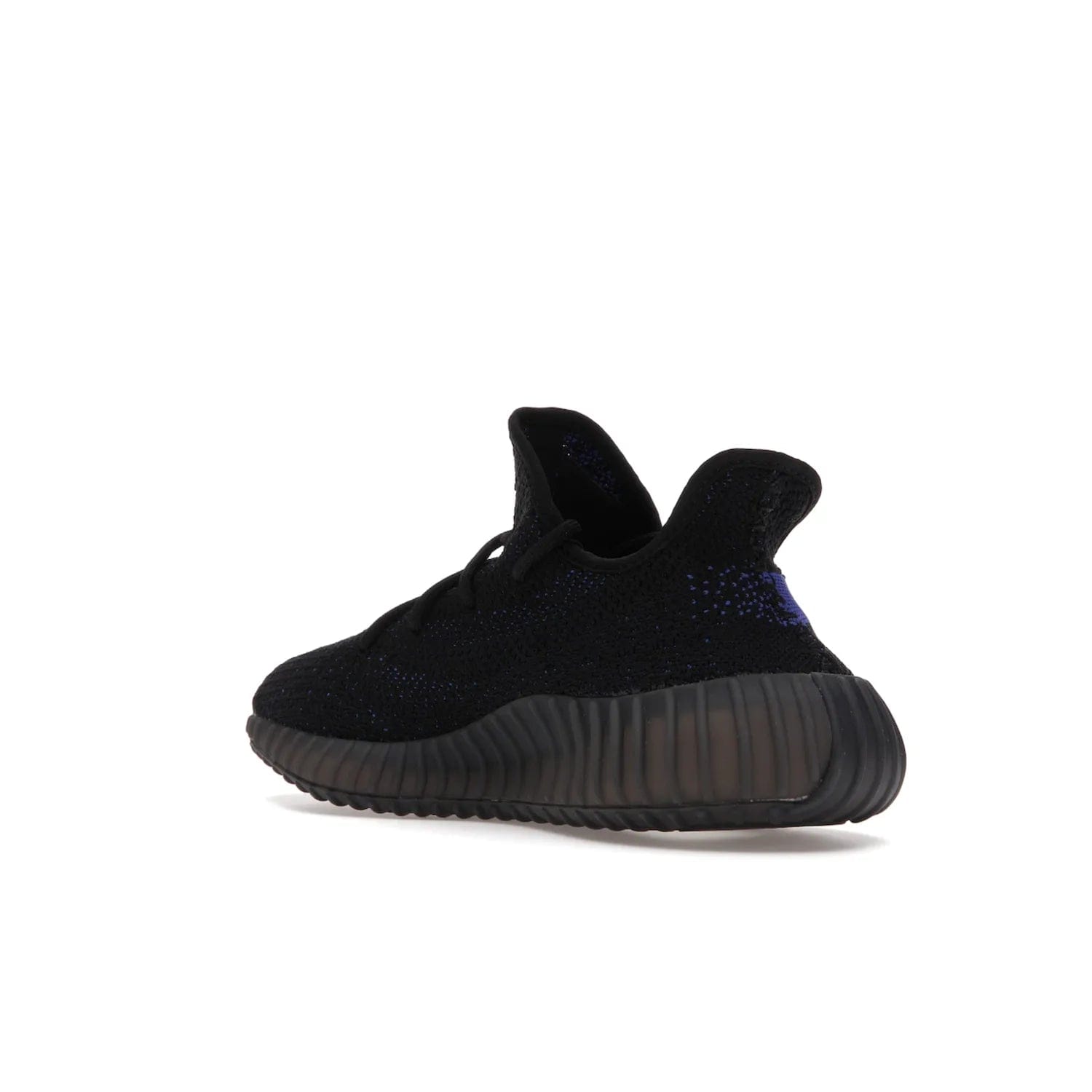 adidas Yeezy Boost 350 V2 Dazzling Blue - Image 24 - Only at www.BallersClubKickz.com - Shop the Adidas Yeezy 350 V2 Dazzling Blue, featuring a solid black Primeknit upper, Dazzling Blue side stripe, “SPLY-350” text, and a muted Boost sole. Releasing Feb 2022, this style is perfect for any shoe fan.