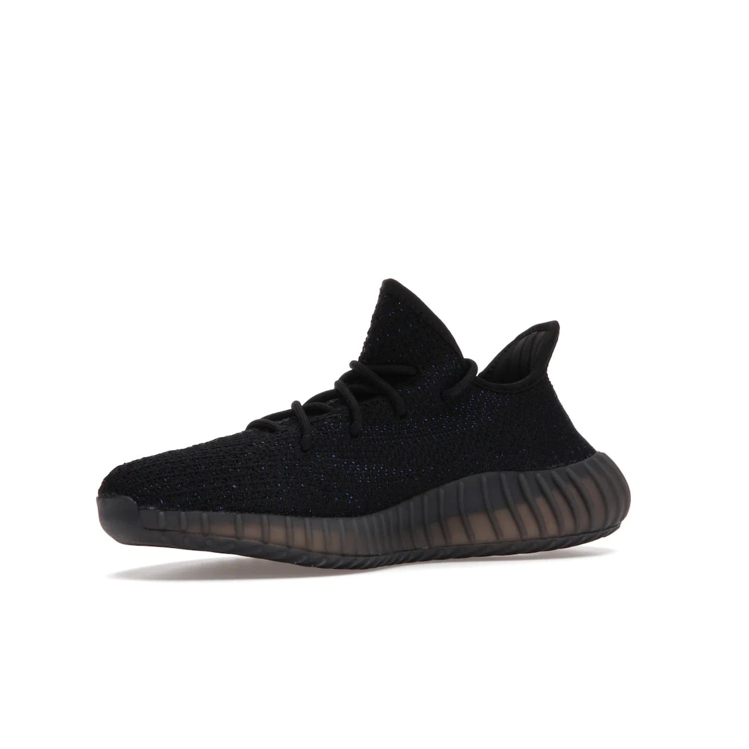 adidas Yeezy Boost 350 V2 Dazzling Blue - Image 16 - Only at www.BallersClubKickz.com - Shop the Adidas Yeezy 350 V2 Dazzling Blue, featuring a solid black Primeknit upper, Dazzling Blue side stripe, “SPLY-350” text, and a muted Boost sole. Releasing Feb 2022, this style is perfect for any shoe fan.