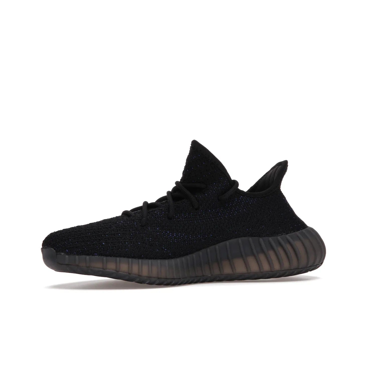 adidas Yeezy Boost 350 V2 Dazzling Blue - Image 17 - Only at www.BallersClubKickz.com - Shop the Adidas Yeezy 350 V2 Dazzling Blue, featuring a solid black Primeknit upper, Dazzling Blue side stripe, “SPLY-350” text, and a muted Boost sole. Releasing Feb 2022, this style is perfect for any shoe fan.
