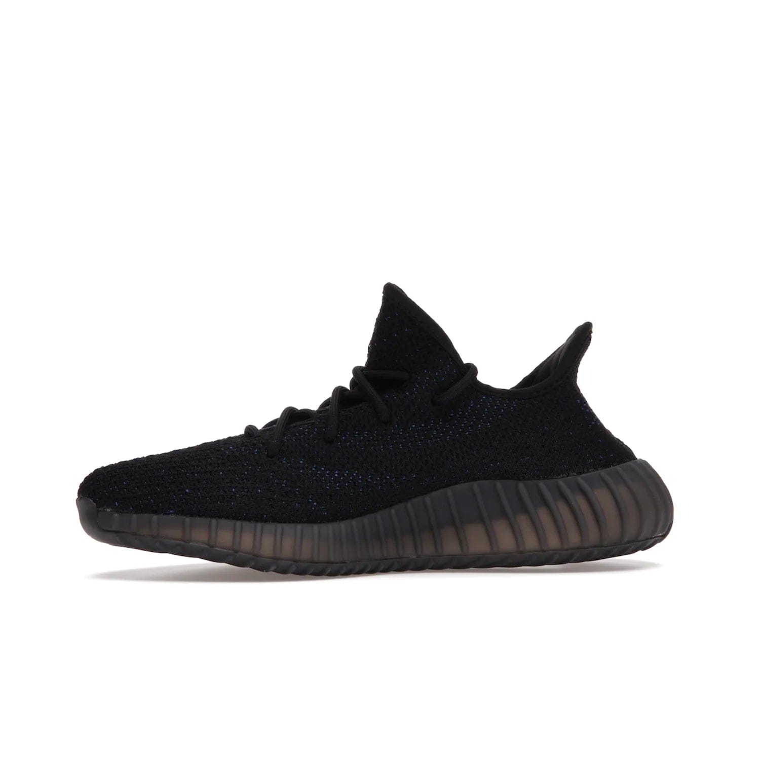 adidas Yeezy Boost 350 V2 Dazzling Blue - Image 18 - Only at www.BallersClubKickz.com - Shop the Adidas Yeezy 350 V2 Dazzling Blue, featuring a solid black Primeknit upper, Dazzling Blue side stripe, “SPLY-350” text, and a muted Boost sole. Releasing Feb 2022, this style is perfect for any shoe fan.