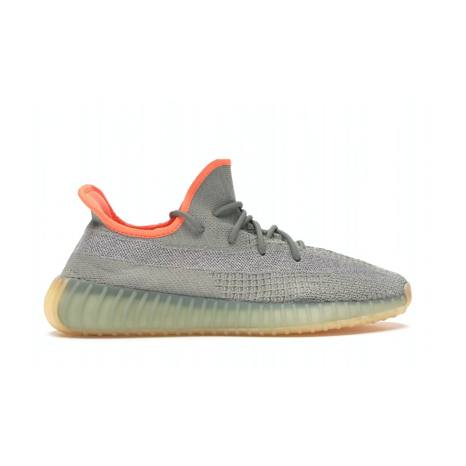 adidas Yeezy Boost 350 V2 Desert Sage - Image 36 - Only at www.BallersClubKickz.com - Upgrade your style with the adidas Yeezy Boost 350 V2 Desert Sage. This 350V2 features a Desert Sage primeknit upper with tonal side stripe, and an orange-highlighted translucent Boost cushioning sole. Stay on-trend in effortless style.