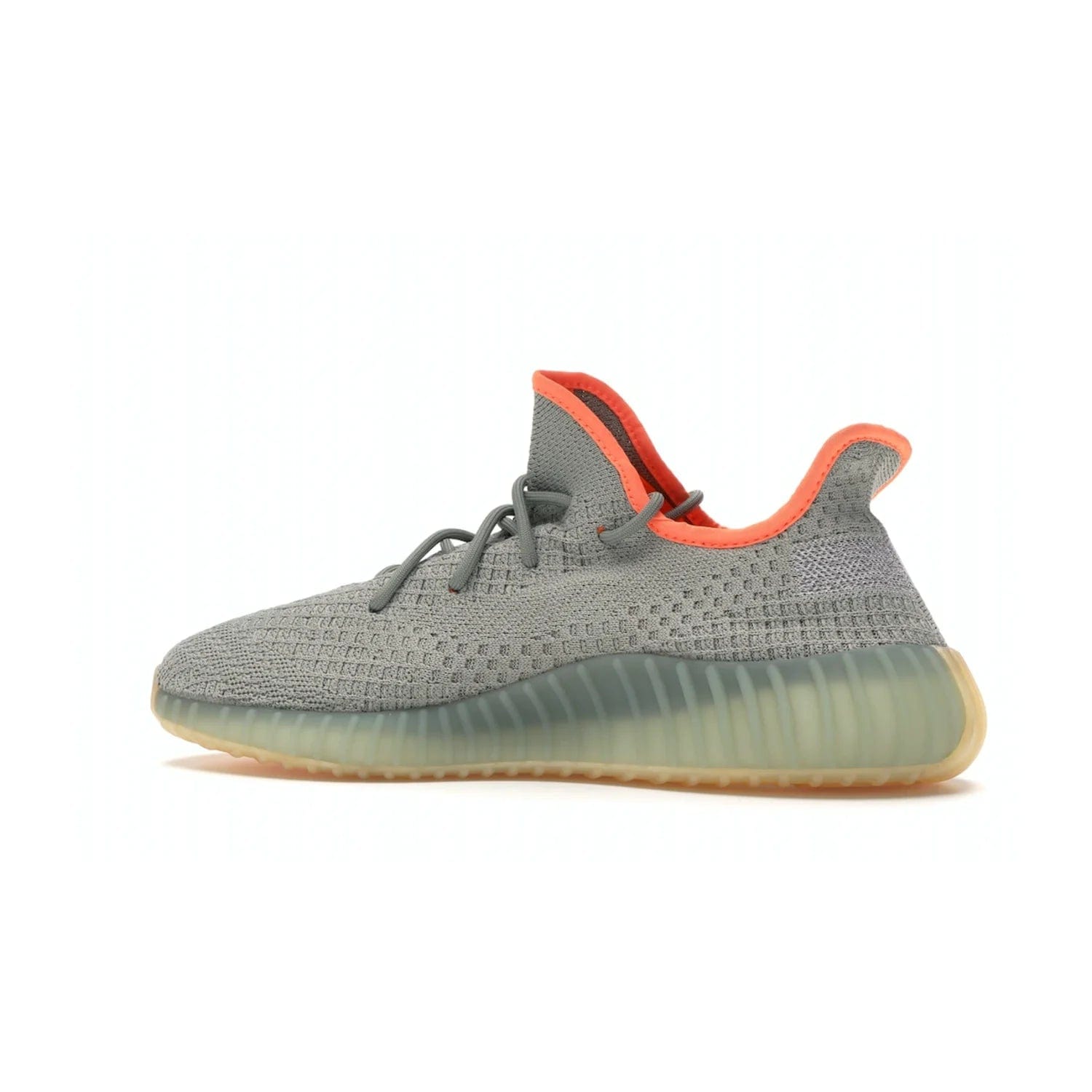 adidas Yeezy Boost 350 V2 Desert Sage - Image 21 - Only at www.BallersClubKickz.com - Upgrade your style with the adidas Yeezy Boost 350 V2 Desert Sage. This 350V2 features a Desert Sage primeknit upper with tonal side stripe, and an orange-highlighted translucent Boost cushioning sole. Stay on-trend in effortless style.