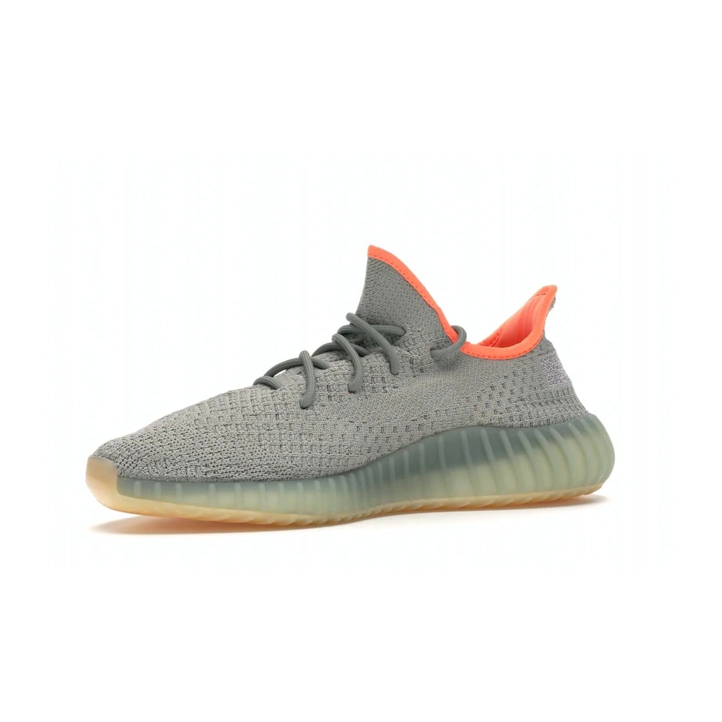 adidas Yeezy Boost 350 V2 Desert Sage - Image 16 - Only at www.BallersClubKickz.com - Upgrade your style with the adidas Yeezy Boost 350 V2 Desert Sage. This 350V2 features a Desert Sage primeknit upper with tonal side stripe, and an orange-highlighted translucent Boost cushioning sole. Stay on-trend in effortless style.