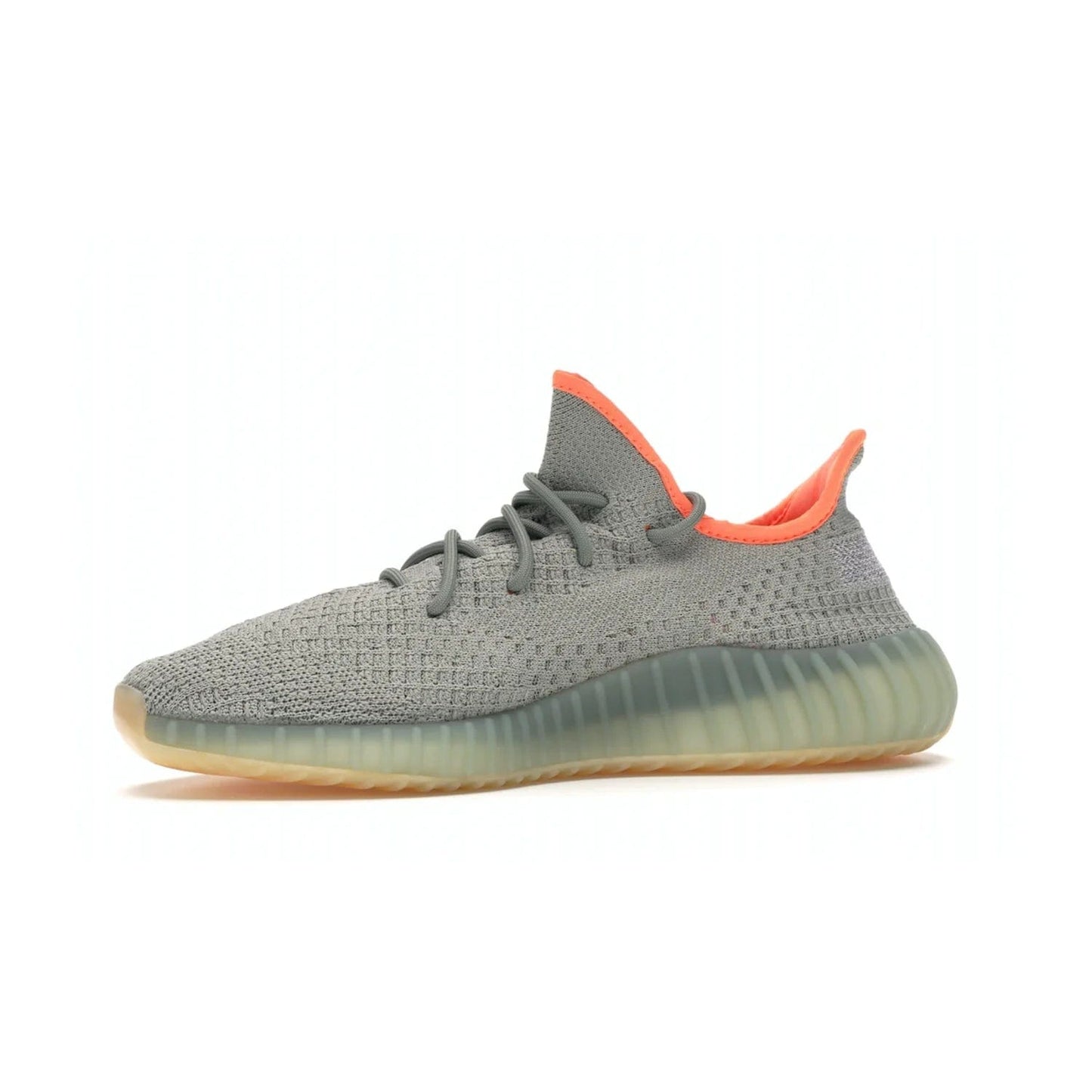 adidas Yeezy Boost 350 V2 Desert Sage - Image 17 - Only at www.BallersClubKickz.com - Upgrade your style with the adidas Yeezy Boost 350 V2 Desert Sage. This 350V2 features a Desert Sage primeknit upper with tonal side stripe, and an orange-highlighted translucent Boost cushioning sole. Stay on-trend in effortless style.
