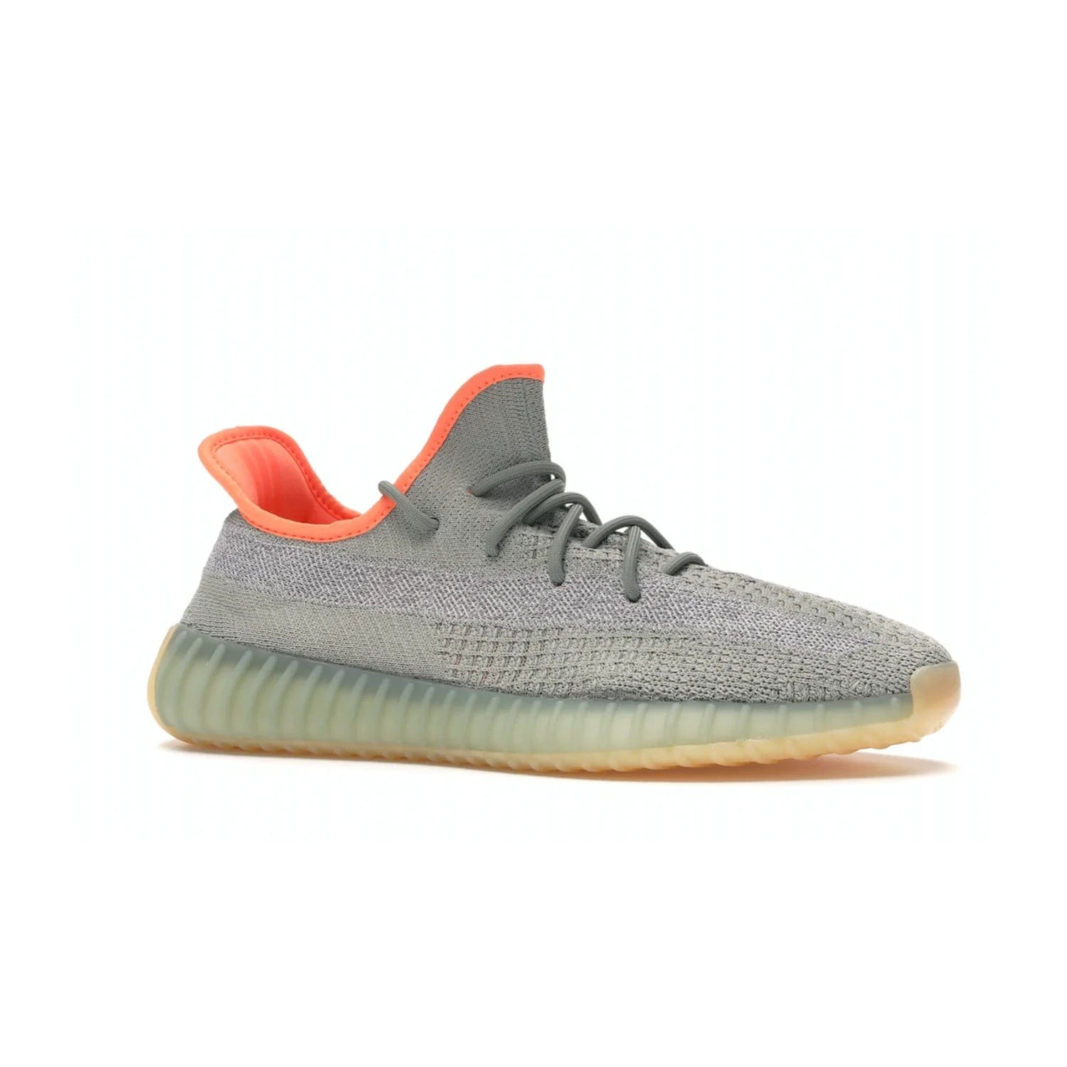 adidas Yeezy Boost 350 V2 Desert Sage - Image 3 - Only at www.BallersClubKickz.com - Upgrade your style with the adidas Yeezy Boost 350 V2 Desert Sage. This 350V2 features a Desert Sage primeknit upper with tonal side stripe, and an orange-highlighted translucent Boost cushioning sole. Stay on-trend in effortless style.