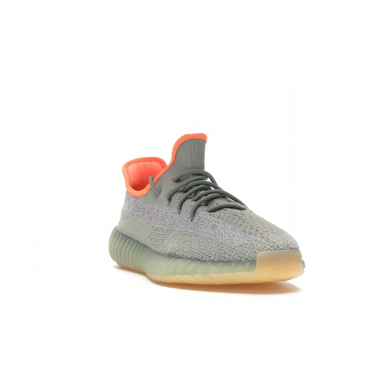 adidas Yeezy Boost 350 V2 Desert Sage - Image 7 - Only at www.BallersClubKickz.com - Upgrade your style with the adidas Yeezy Boost 350 V2 Desert Sage. This 350V2 features a Desert Sage primeknit upper with tonal side stripe, and an orange-highlighted translucent Boost cushioning sole. Stay on-trend in effortless style.