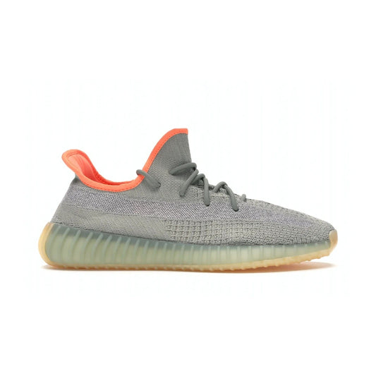 adidas Yeezy Boost 350 V2 Desert Sage - Image 1 - Only at www.BallersClubKickz.com - Upgrade your style with the adidas Yeezy Boost 350 V2 Desert Sage. This 350V2 features a Desert Sage primeknit upper with tonal side stripe, and an orange-highlighted translucent Boost cushioning sole. Stay on-trend in effortless style.