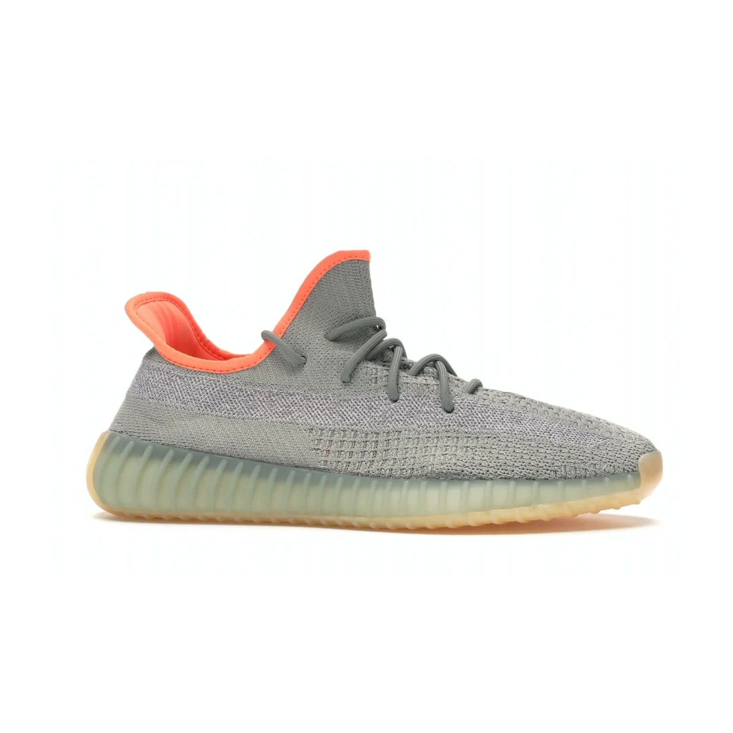 adidas Yeezy Boost 350 V2 Desert Sage - Image 2 - Only at www.BallersClubKickz.com - Upgrade your style with the adidas Yeezy Boost 350 V2 Desert Sage. This 350V2 features a Desert Sage primeknit upper with tonal side stripe, and an orange-highlighted translucent Boost cushioning sole. Stay on-trend in effortless style.