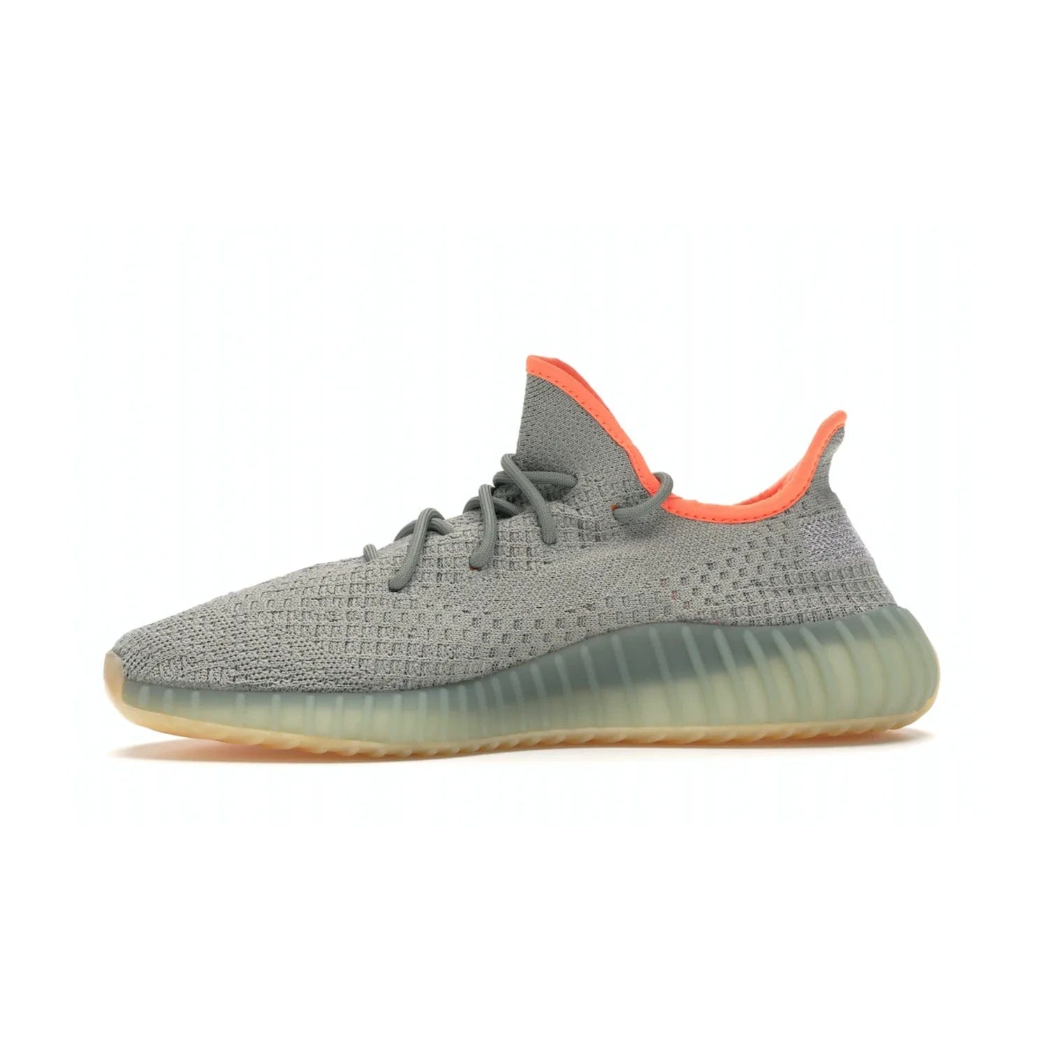 adidas Yeezy Boost 350 V2 Desert Sage - Image 18 - Only at www.BallersClubKickz.com - Upgrade your style with the adidas Yeezy Boost 350 V2 Desert Sage. This 350V2 features a Desert Sage primeknit upper with tonal side stripe, and an orange-highlighted translucent Boost cushioning sole. Stay on-trend in effortless style.