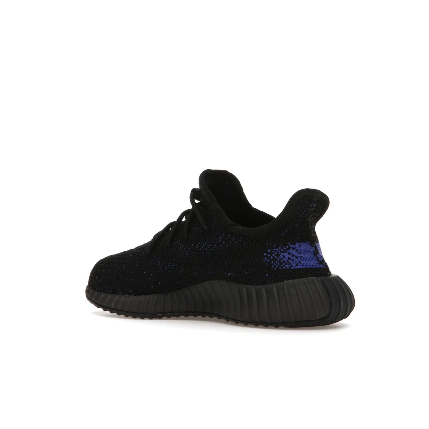 adidas Yeezy Boost 350 V2 Dazzling Blue (Kids) - Image 23 - Only at www.BallersClubKickz.com - Shop the adidas Yeezy Boost 350 V2 Dazzling Blue (Kids). Features a black Primeknit upper with a royal blue 'SPLY-350' streak and a full-length Boost midsole. Durable rubber outsole provides plenty of traction. Available for $160.