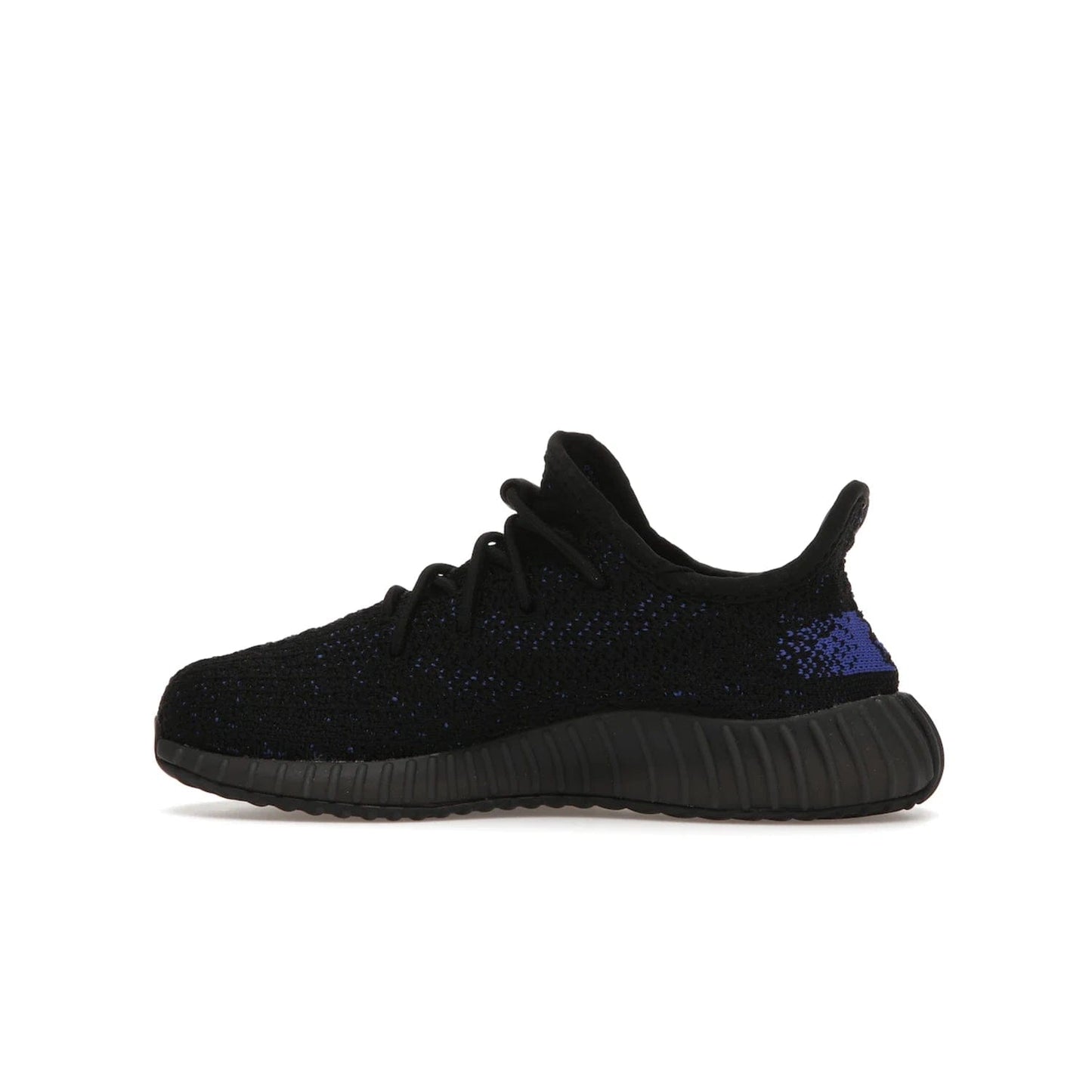adidas Yeezy Boost 350 V2 Dazzling Blue (Kids) - Image 20 - Only at www.BallersClubKickz.com - Shop the adidas Yeezy Boost 350 V2 Dazzling Blue (Kids). Features a black Primeknit upper with a royal blue 'SPLY-350' streak and a full-length Boost midsole. Durable rubber outsole provides plenty of traction. Available for $160.