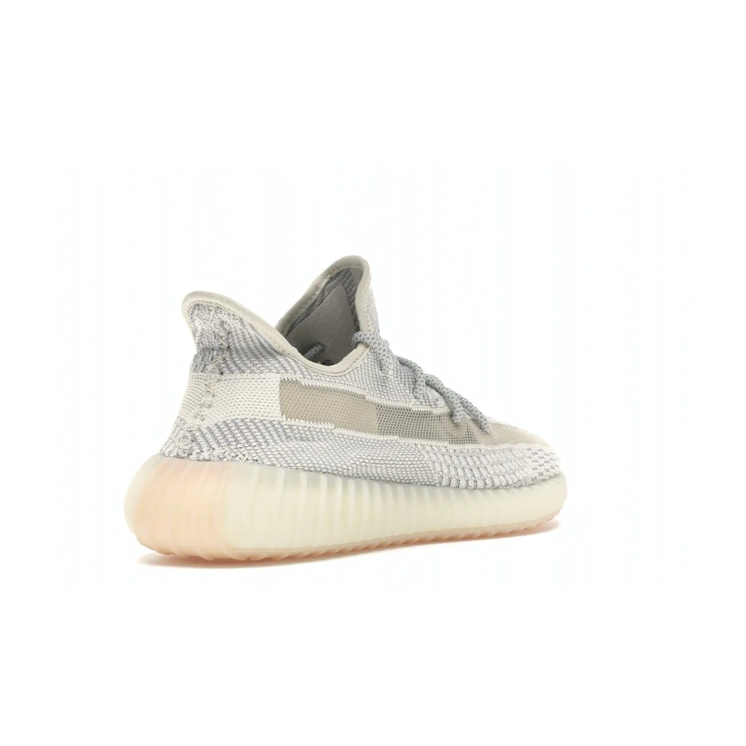 adidas Yeezy Boost 350 V2 Lundmark (Non Reflective) - Image 32 - Only at www.BallersClubKickz.com - Shop the exclusive adidas Yeezy Boost 350 V2 Lundmark with a subtle summer color, mesh upper, white-to-cream transitional midsole, light tan outsole, and pink middle stripe. Comfort and style come together in this perfect summer 350 V2. Released on July 11, 2019.
