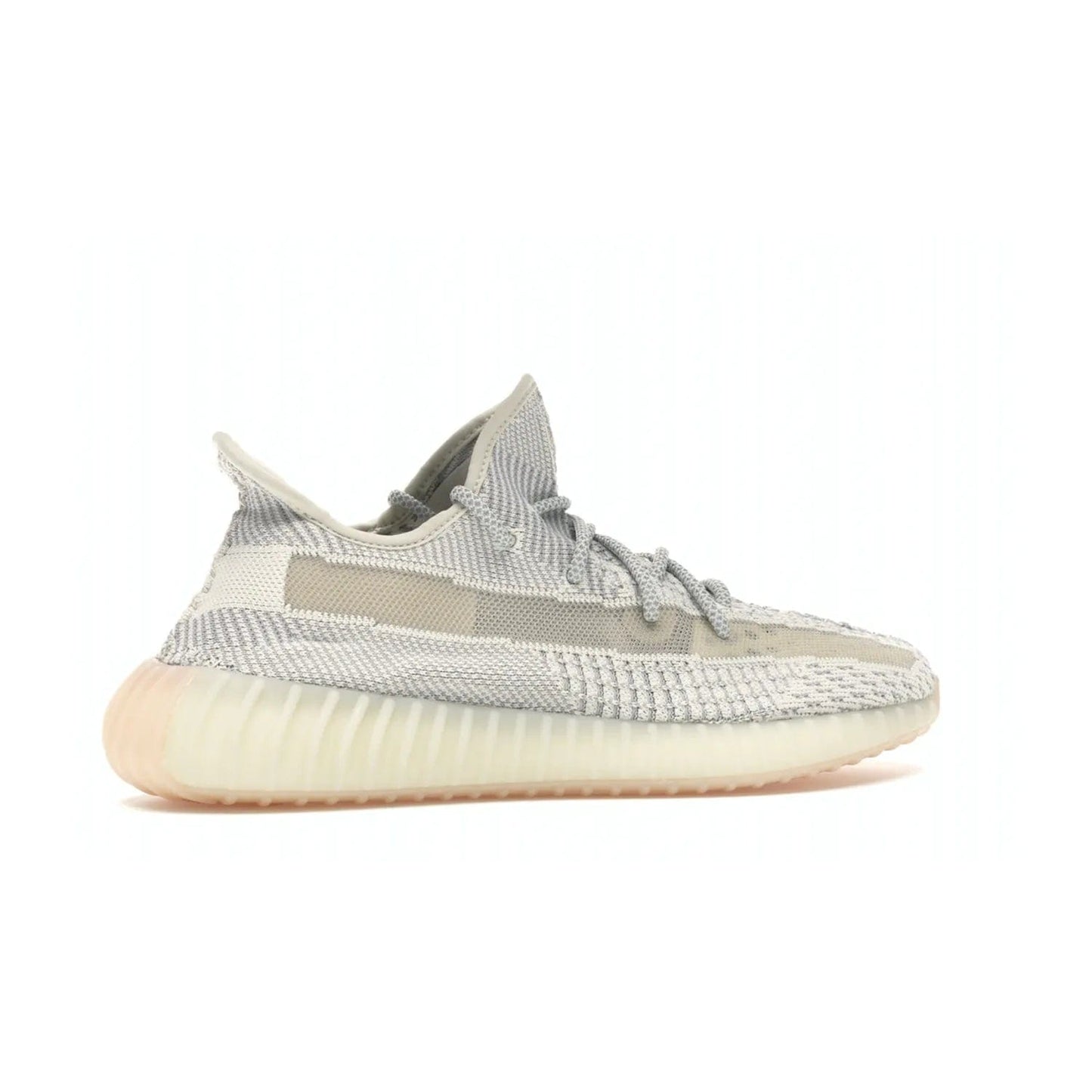 adidas Yeezy Boost 350 V2 Lundmark (Non Reflective) - Image 35 - Only at www.BallersClubKickz.com - Shop the exclusive adidas Yeezy Boost 350 V2 Lundmark with a subtle summer color, mesh upper, white-to-cream transitional midsole, light tan outsole, and pink middle stripe. Comfort and style come together in this perfect summer 350 V2. Released on July 11, 2019.