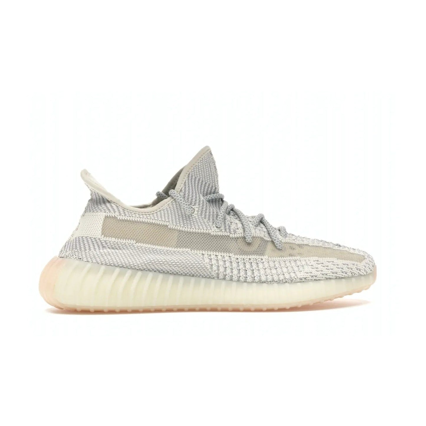 adidas Yeezy Boost 350 V2 Lundmark (Non Reflective) - Image 36 - Only at www.BallersClubKickz.com - Shop the exclusive adidas Yeezy Boost 350 V2 Lundmark with a subtle summer color, mesh upper, white-to-cream transitional midsole, light tan outsole, and pink middle stripe. Comfort and style come together in this perfect summer 350 V2. Released on July 11, 2019.