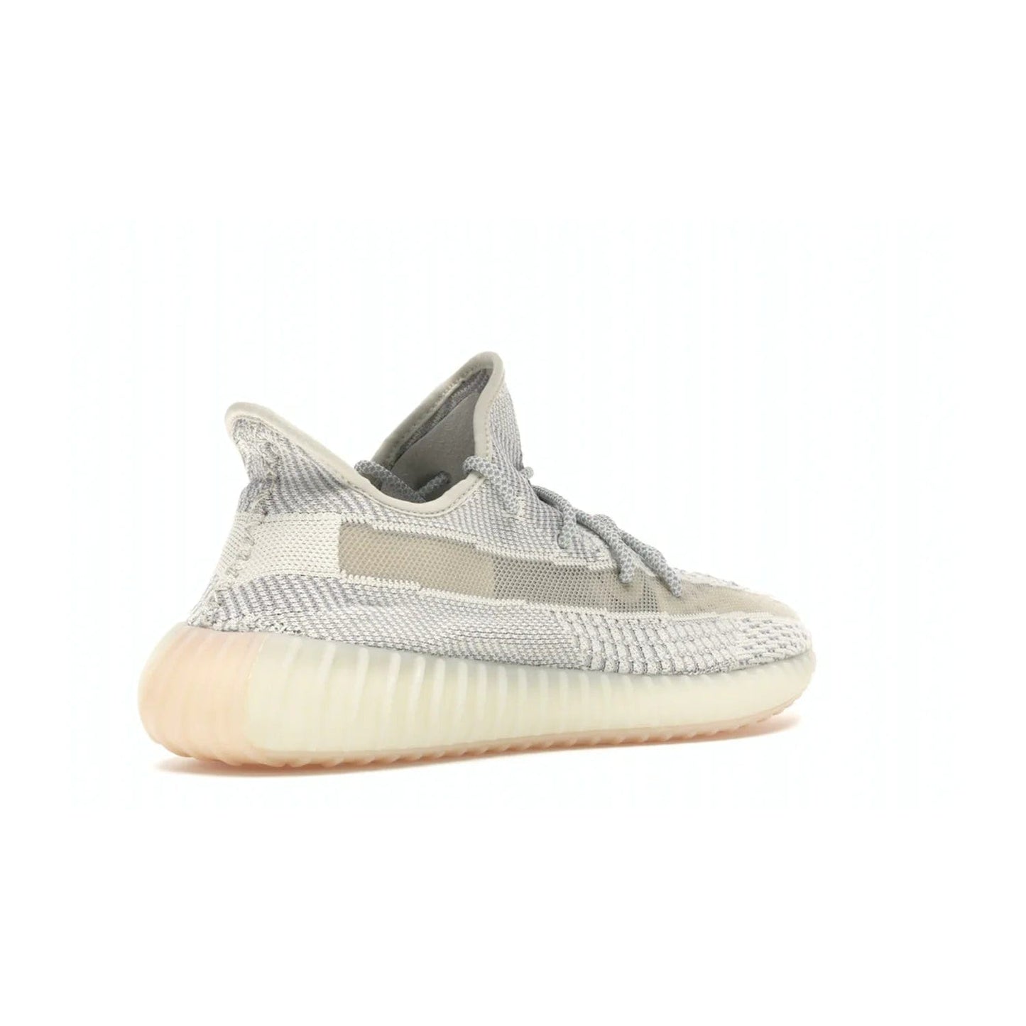adidas Yeezy Boost 350 V2 Lundmark (Non Reflective) - Image 33 - Only at www.BallersClubKickz.com - Shop the exclusive adidas Yeezy Boost 350 V2 Lundmark with a subtle summer color, mesh upper, white-to-cream transitional midsole, light tan outsole, and pink middle stripe. Comfort and style come together in this perfect summer 350 V2. Released on July 11, 2019.