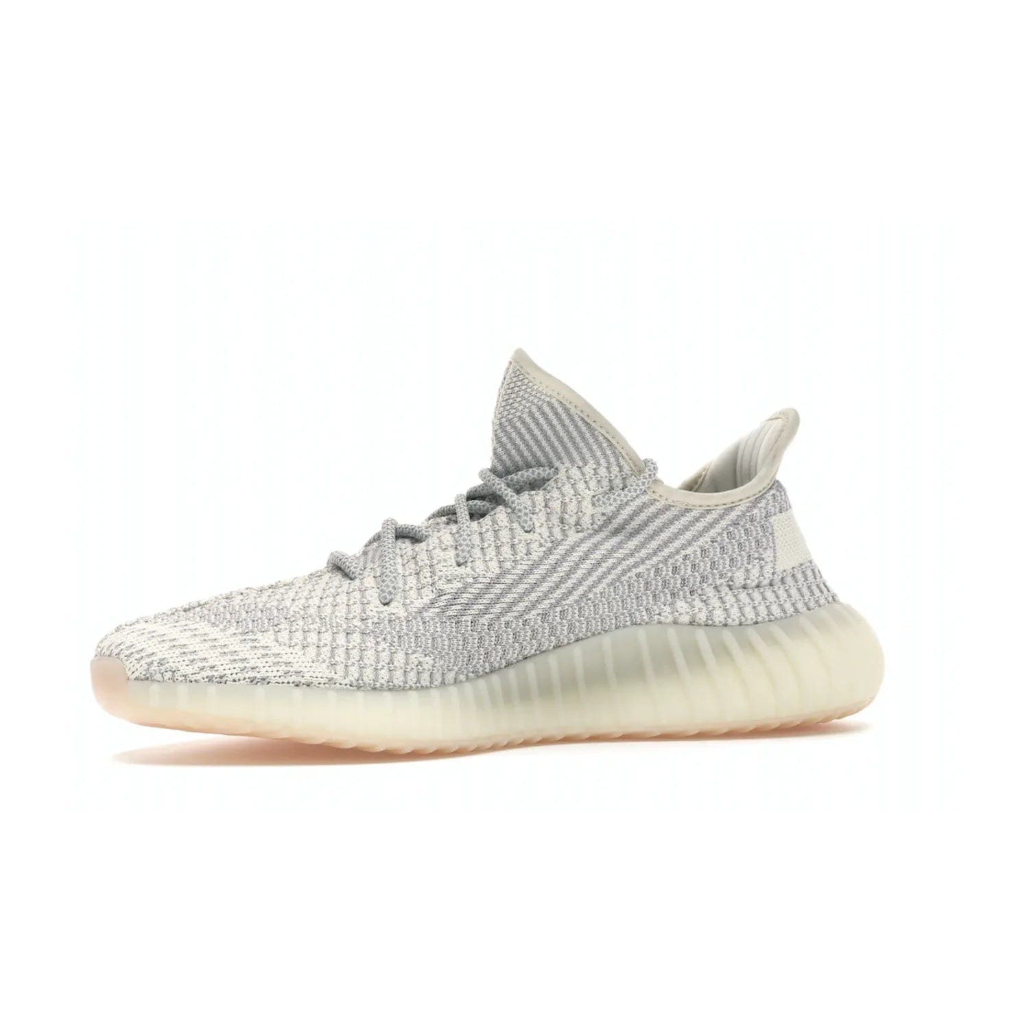 adidas Yeezy Boost 350 V2 Lundmark (Non Reflective) - Image 17 - Only at www.BallersClubKickz.com - Shop the exclusive adidas Yeezy Boost 350 V2 Lundmark with a subtle summer color, mesh upper, white-to-cream transitional midsole, light tan outsole, and pink middle stripe. Comfort and style come together in this perfect summer 350 V2. Released on July 11, 2019.