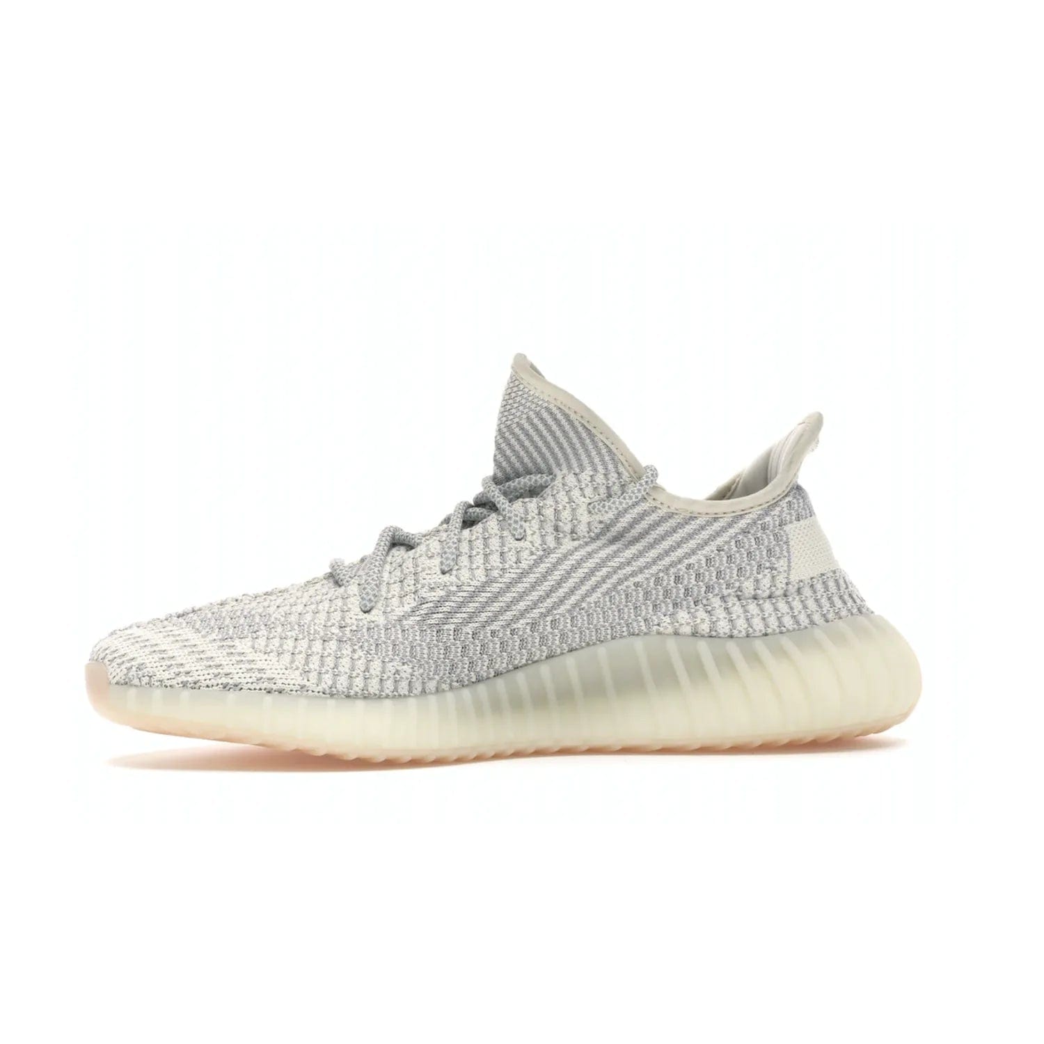 adidas Yeezy Boost 350 V2 Lundmark (Non Reflective) - Image 18 - Only at www.BallersClubKickz.com - Shop the exclusive adidas Yeezy Boost 350 V2 Lundmark with a subtle summer color, mesh upper, white-to-cream transitional midsole, light tan outsole, and pink middle stripe. Comfort and style come together in this perfect summer 350 V2. Released on July 11, 2019.