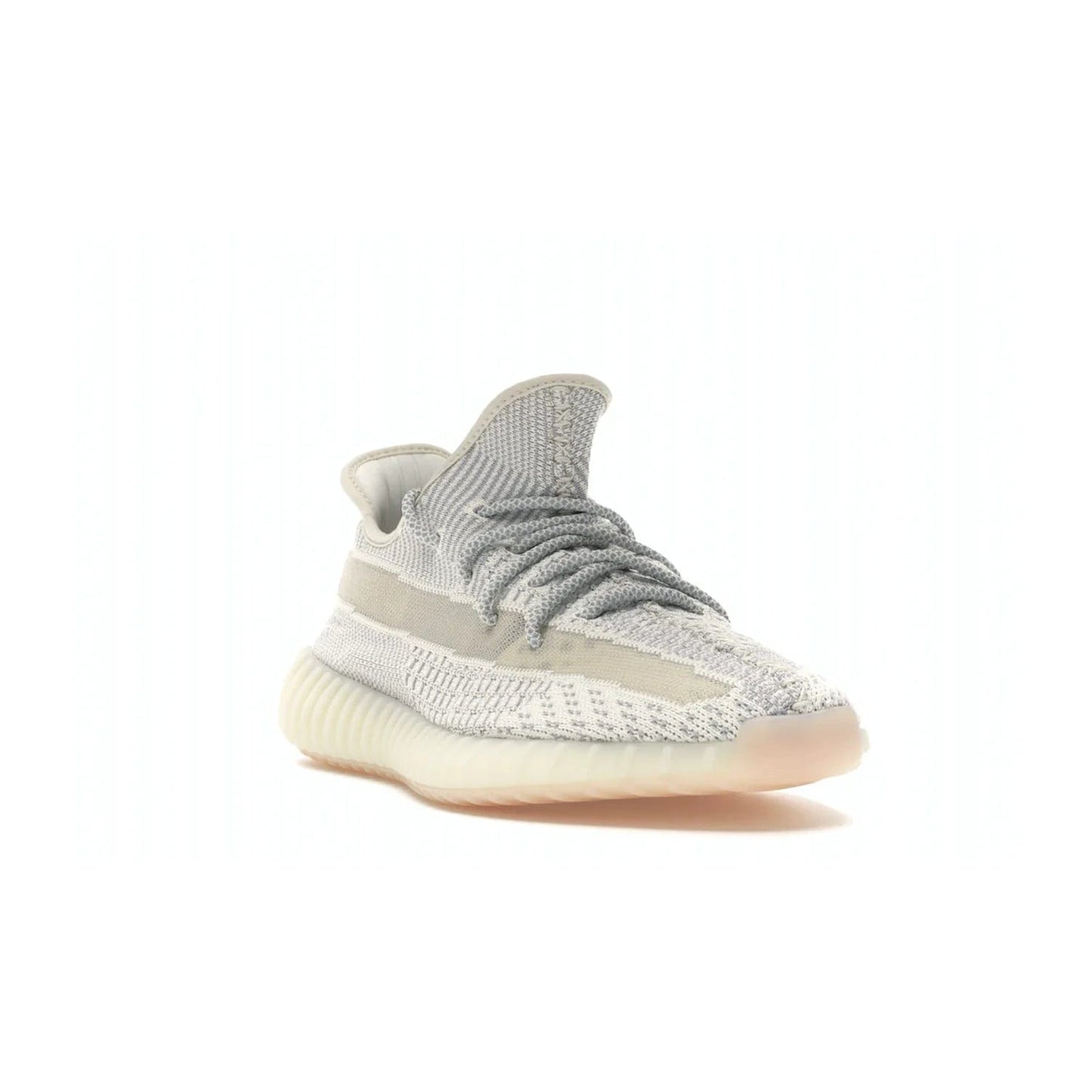 adidas Yeezy Boost 350 V2 Lundmark (Non Reflective) - Image 7 - Only at www.BallersClubKickz.com - Shop the exclusive adidas Yeezy Boost 350 V2 Lundmark with a subtle summer color, mesh upper, white-to-cream transitional midsole, light tan outsole, and pink middle stripe. Comfort and style come together in this perfect summer 350 V2. Released on July 11, 2019.