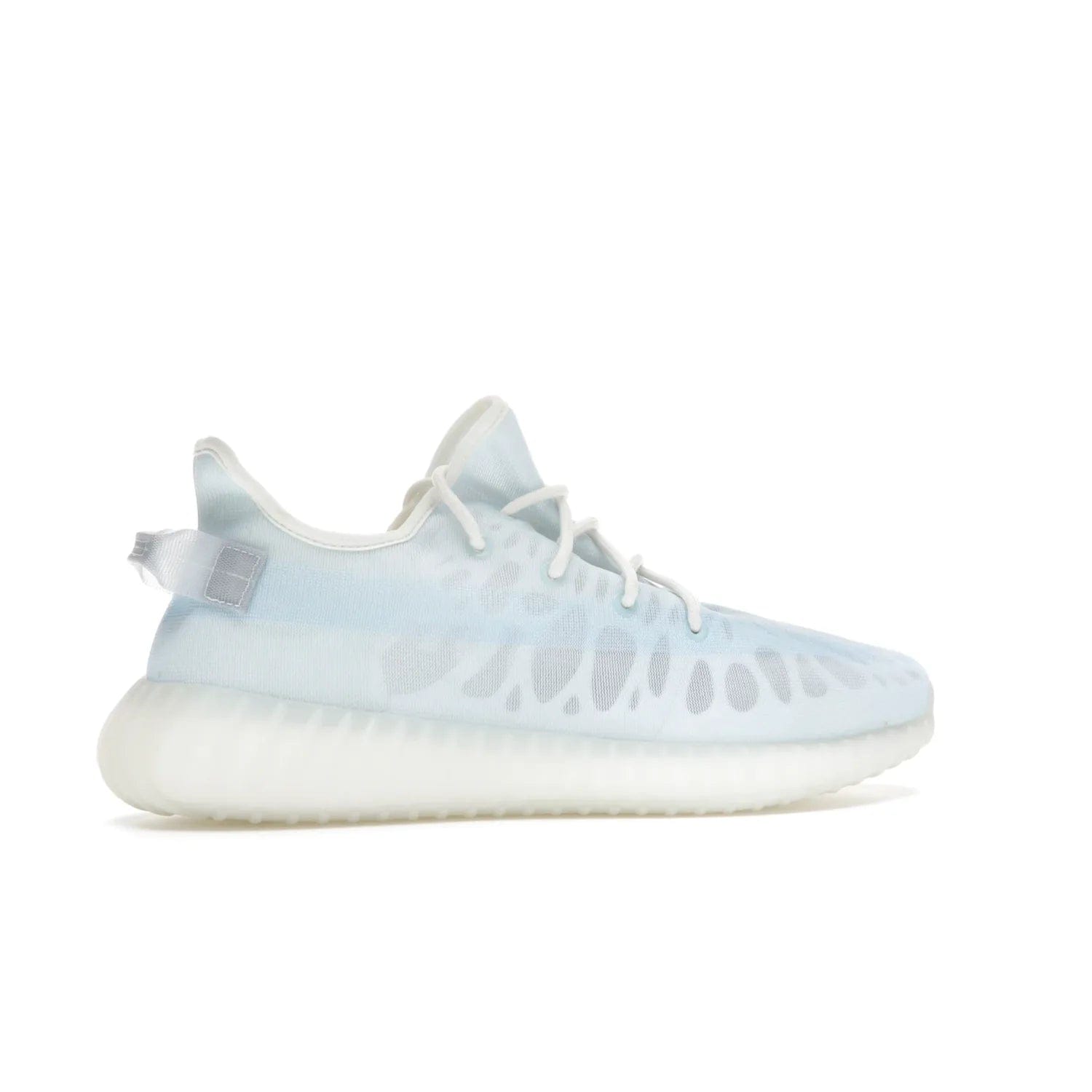 adidas Yeezy Boost 350 V2 Mono Ice - Image 35 - Only at www.BallersClubKickz.com - Introducing the adidas Yeezy 350 V2 Mono Ice - a sleek monofilament mesh design in Ice blue with Boost sole and heel pull tab. Released exclusively in the US for $220.
