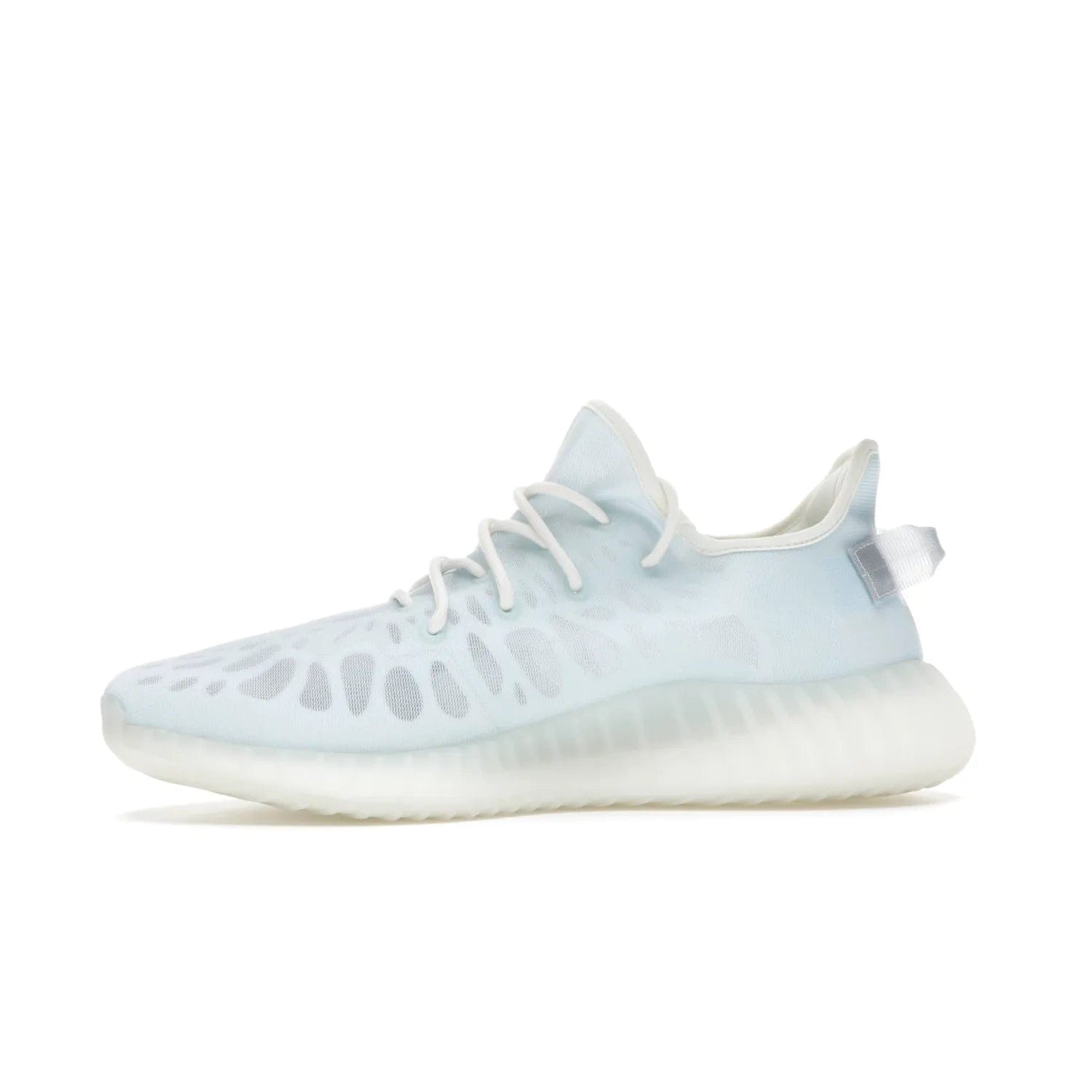adidas Yeezy Boost 350 V2 Mono Ice - Image 18 - Only at www.BallersClubKickz.com - Introducing the adidas Yeezy 350 V2 Mono Ice - a sleek monofilament mesh design in Ice blue with Boost sole and heel pull tab. Released exclusively in the US for $220.