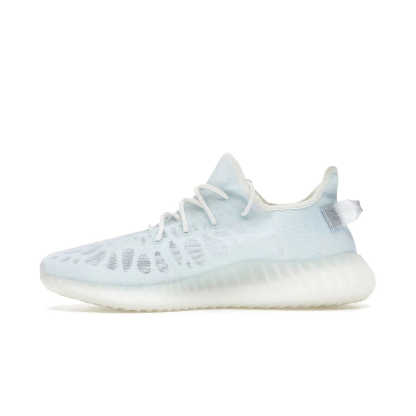 adidas Yeezy Boost 350 V2 Mono Ice - Image 19 - Only at www.BallersClubKickz.com - Introducing the adidas Yeezy 350 V2 Mono Ice - a sleek monofilament mesh design in Ice blue with Boost sole and heel pull tab. Released exclusively in the US for $220.