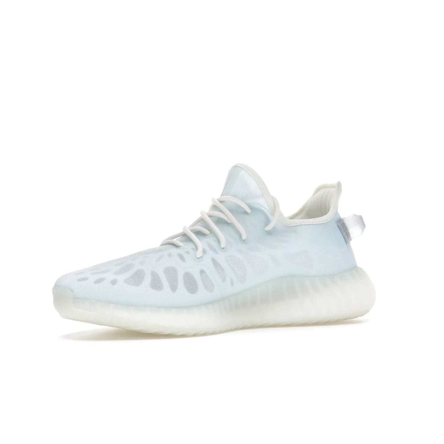 adidas Yeezy Boost 350 V2 Mono Ice - Image 16 - Only at www.BallersClubKickz.com - Introducing the adidas Yeezy 350 V2 Mono Ice - a sleek monofilament mesh design in Ice blue with Boost sole and heel pull tab. Released exclusively in the US for $220.