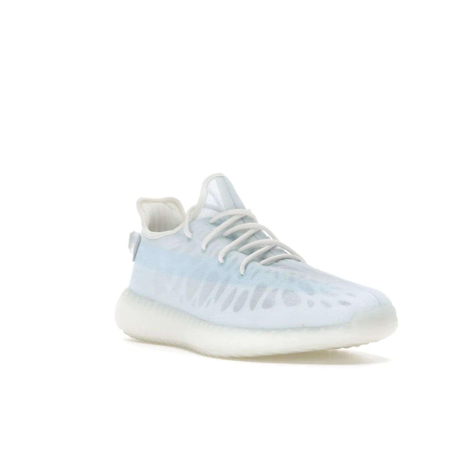 adidas Yeezy Boost 350 V2 Mono Ice - Image 6 - Only at www.BallersClubKickz.com - Introducing the adidas Yeezy 350 V2 Mono Ice - a sleek monofilament mesh design in Ice blue with Boost sole and heel pull tab. Released exclusively in the US for $220.